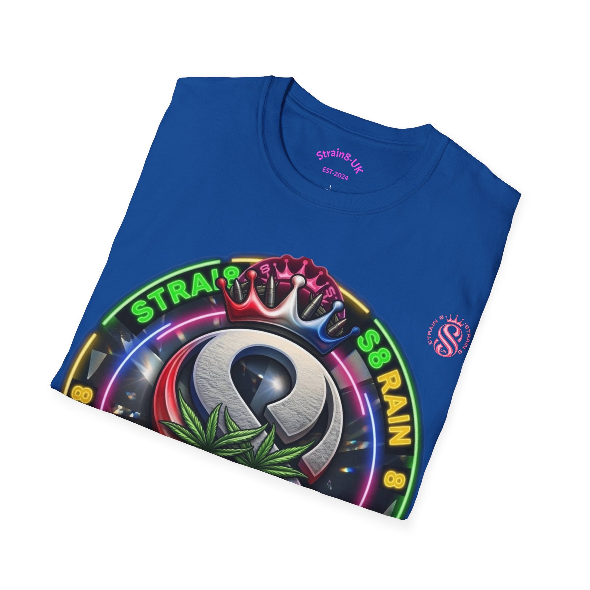 Strain8-UK Ted&Fred Special UK Logo T-Shirt — Cannabis Emblem Graphic Tee