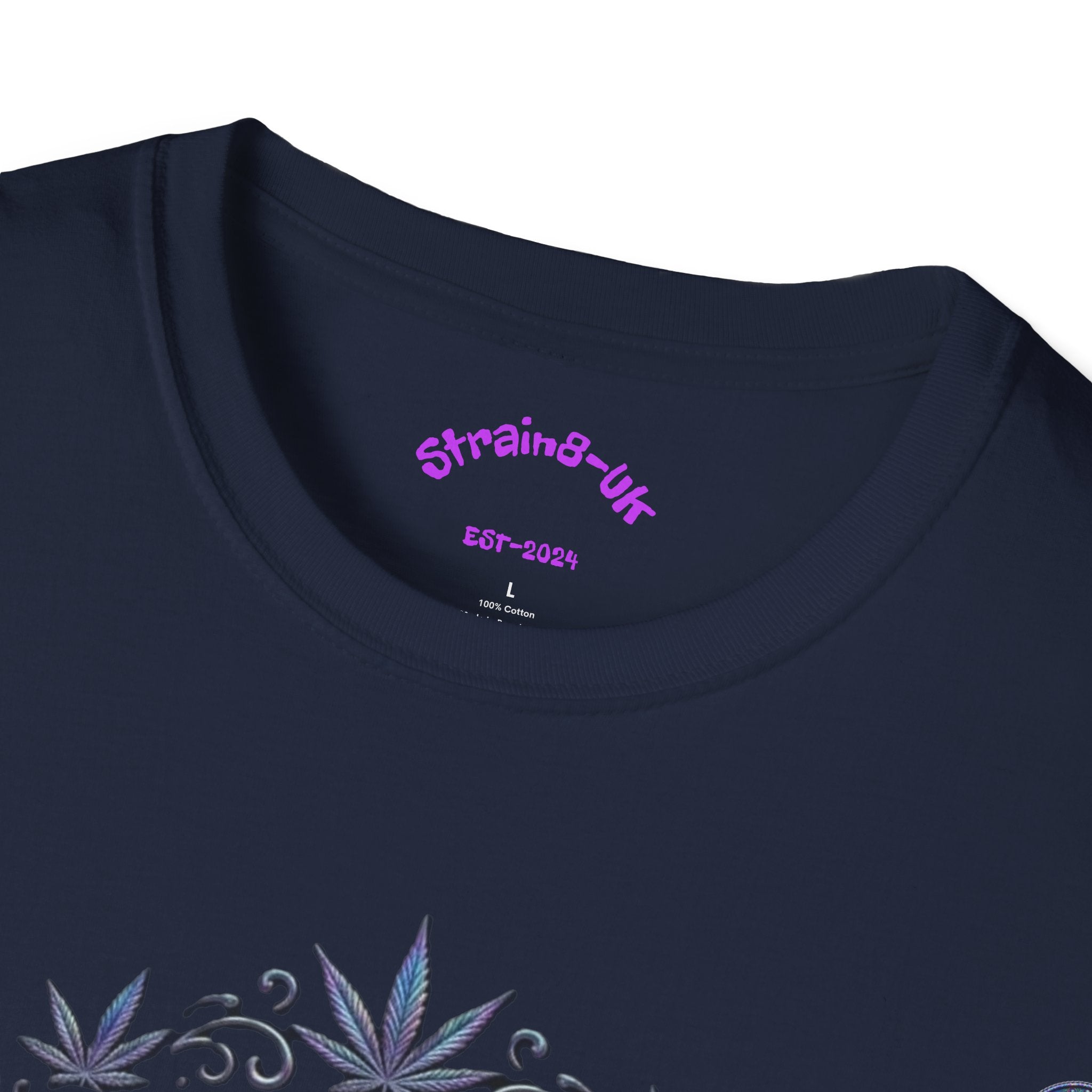 Strain8-UK Supreme Sativa Graphic T‑Shirt — "The Highest Grade" Psychedelic Logo Tee