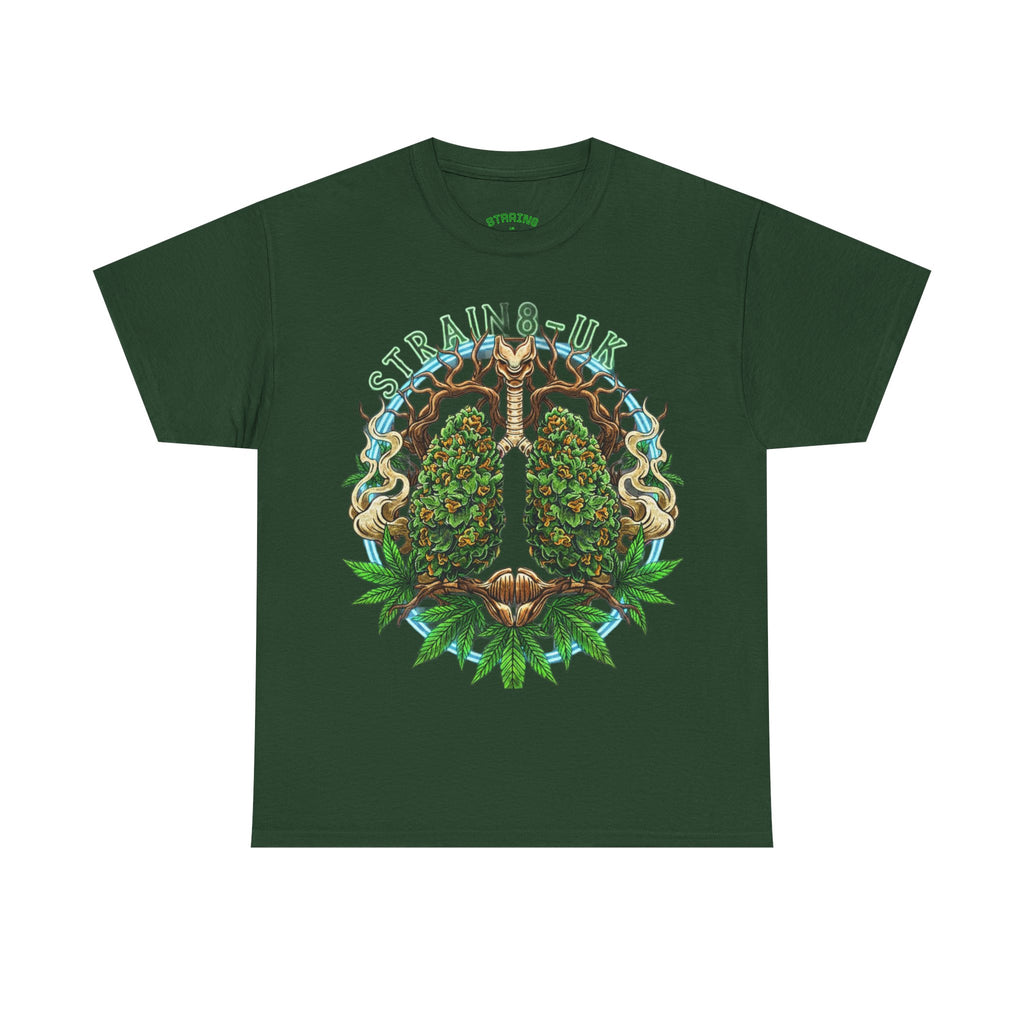 Strain8-UK Weed Lungs Cannabis Art T-Shirt