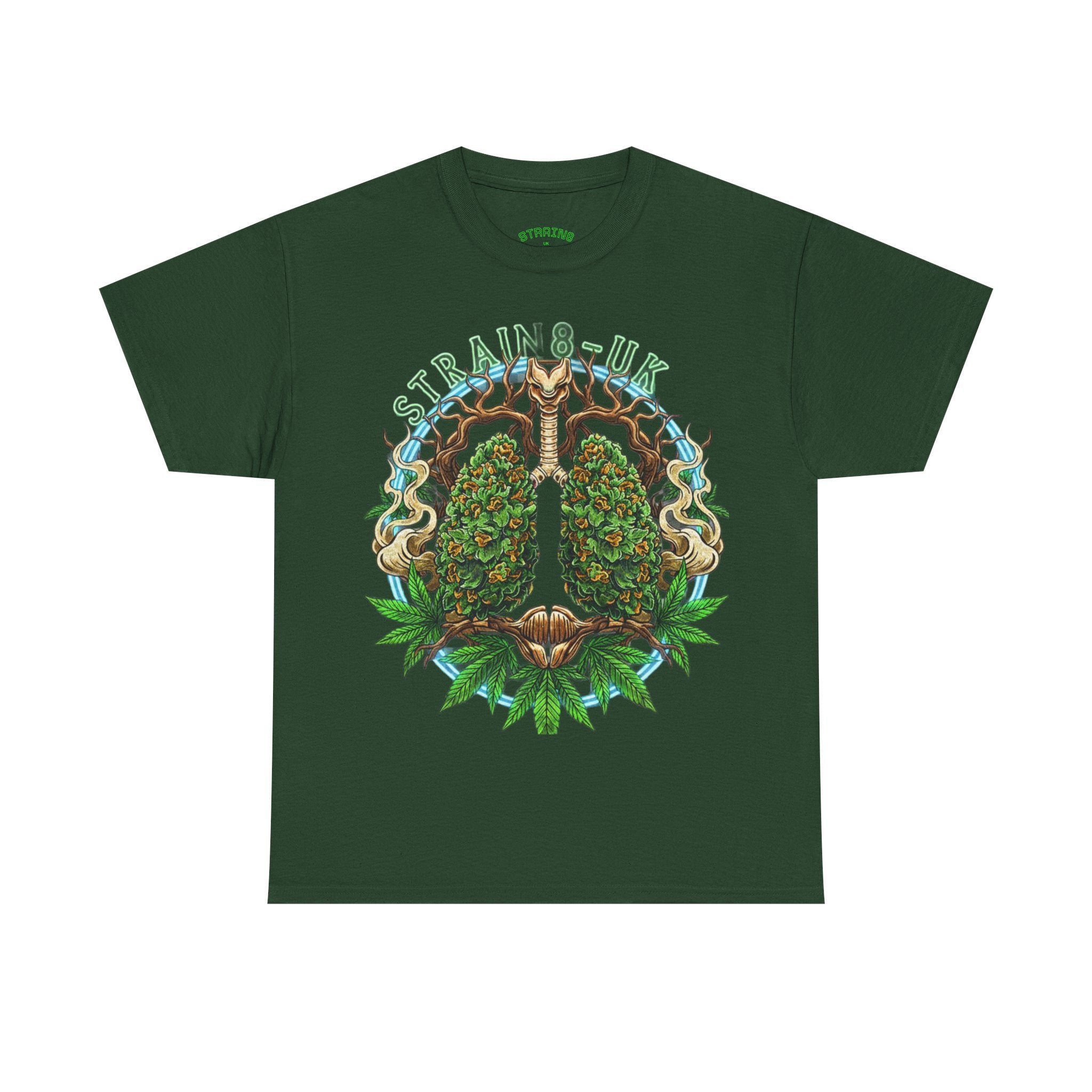Strain8-UK Weed Lungs Cannabis Art T-Shirt