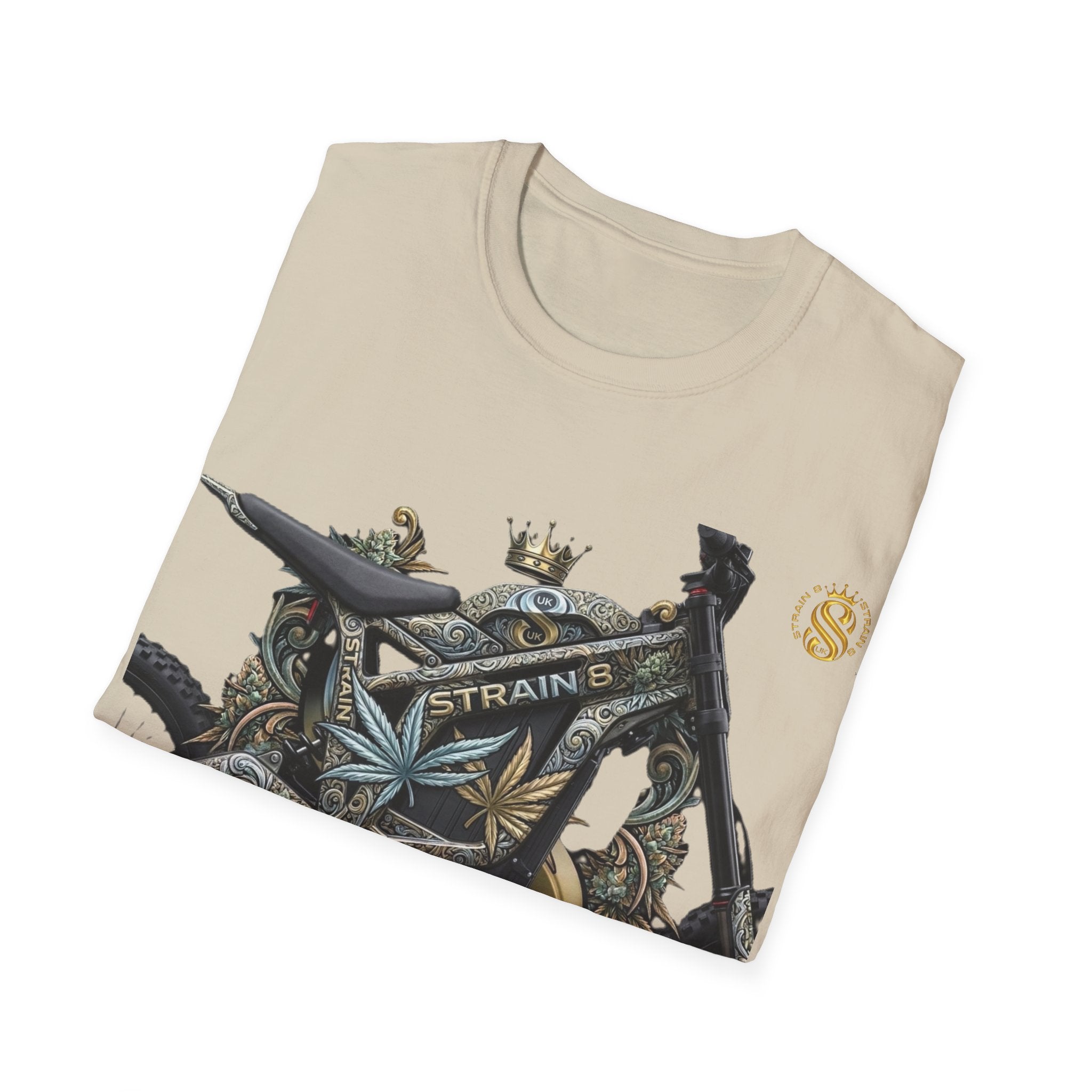 Motorcycle S8-UK Crown Graphic T-Shirt — Vintage Bike Emblem Tee