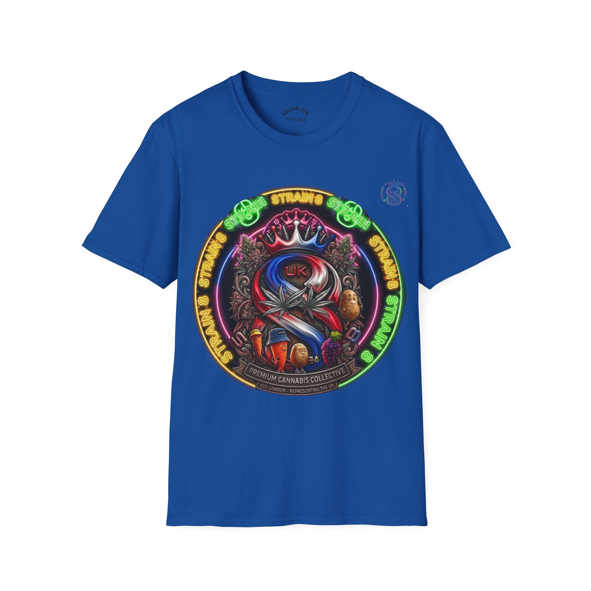 Psychedelic Dtrain8-UK Crowned Graphic T-Shirt