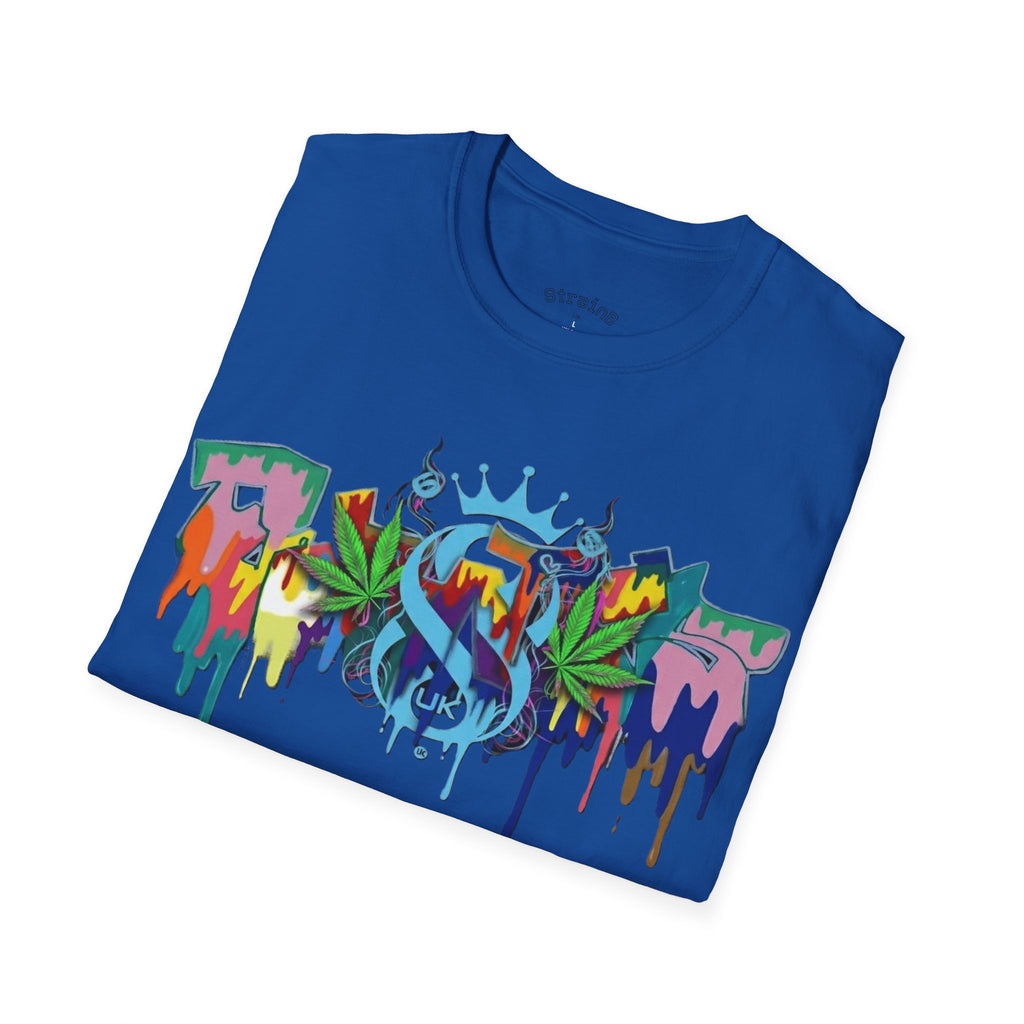 Graffiti Leaf S8-UK T-Shirt — Colorful Street Art Tee