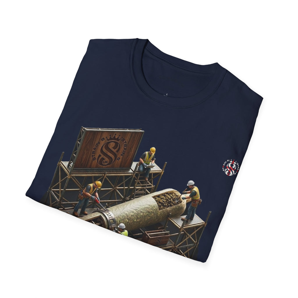 Aerospace Restoration S8-UK Crew T-Shirt — Rocket Repair Workshop Illustration