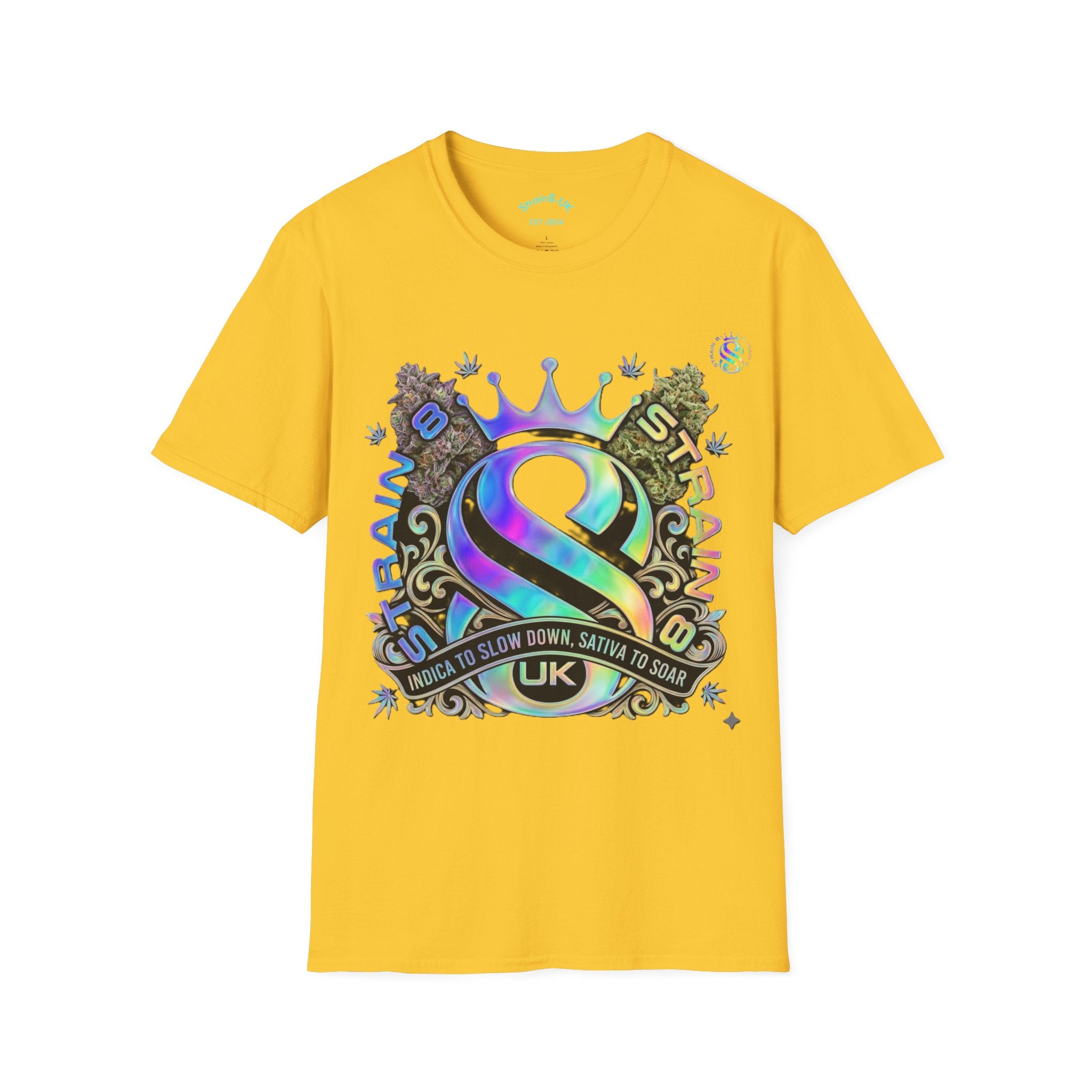 Ampersand S8-UK Logo Crown Graphic T-Shirt — Indica/Sativa S8-UK Streetwear Tee