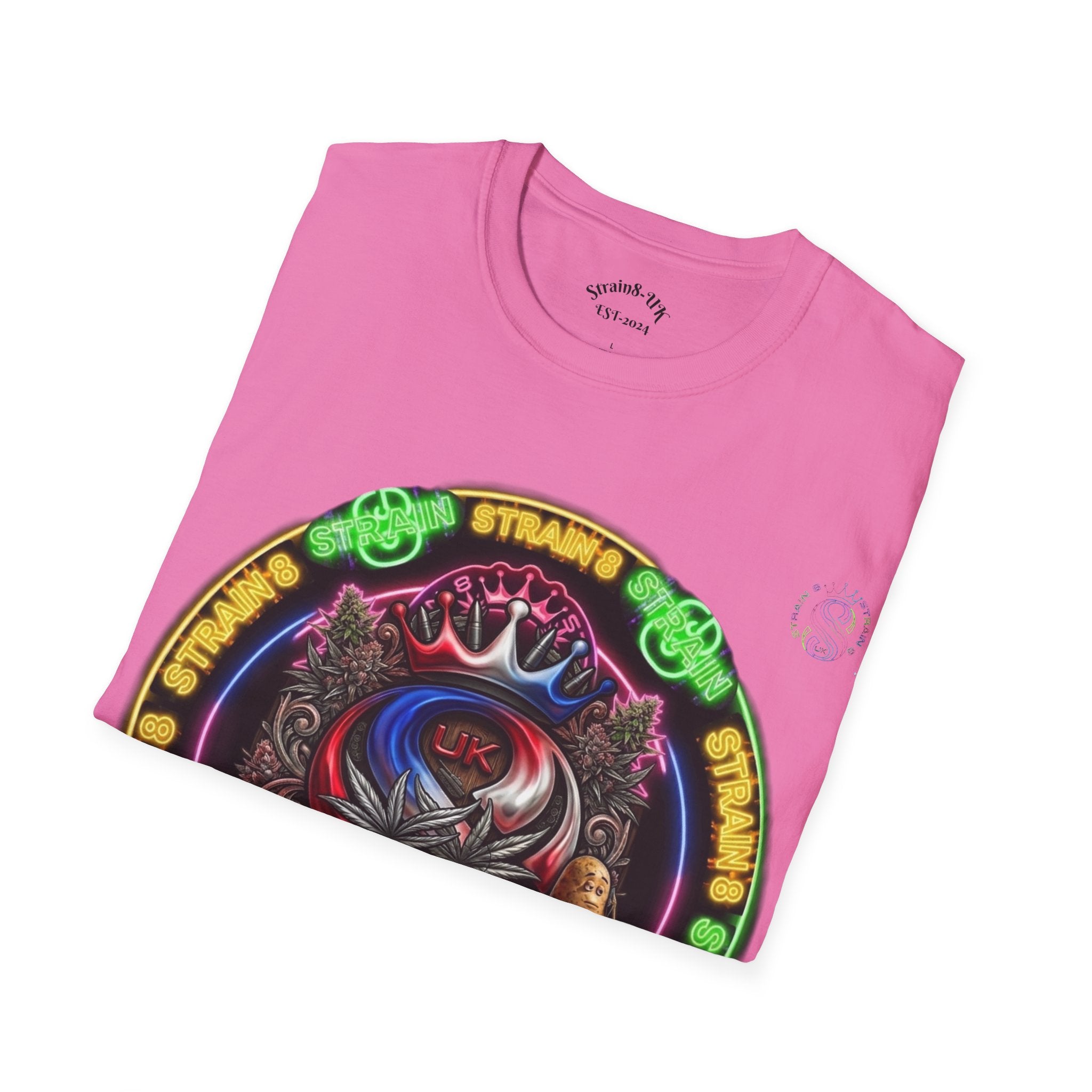 Psychedelic Dtrain8-UK Crowned Graphic T-Shirt