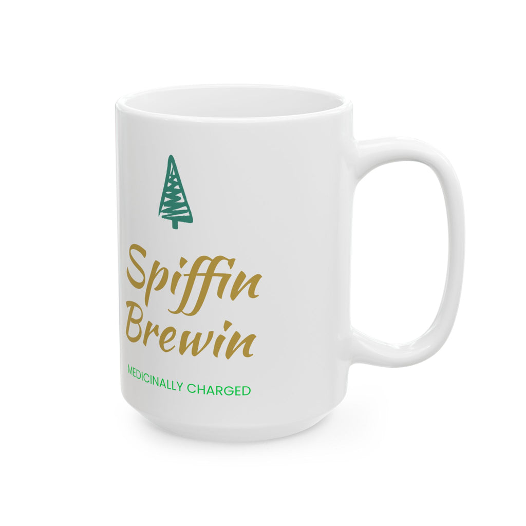 Ceramic Strain8-UK Mug — 'Spiffin/Brewin' Forest Tea Coffee Mug (11oz & 15oz)