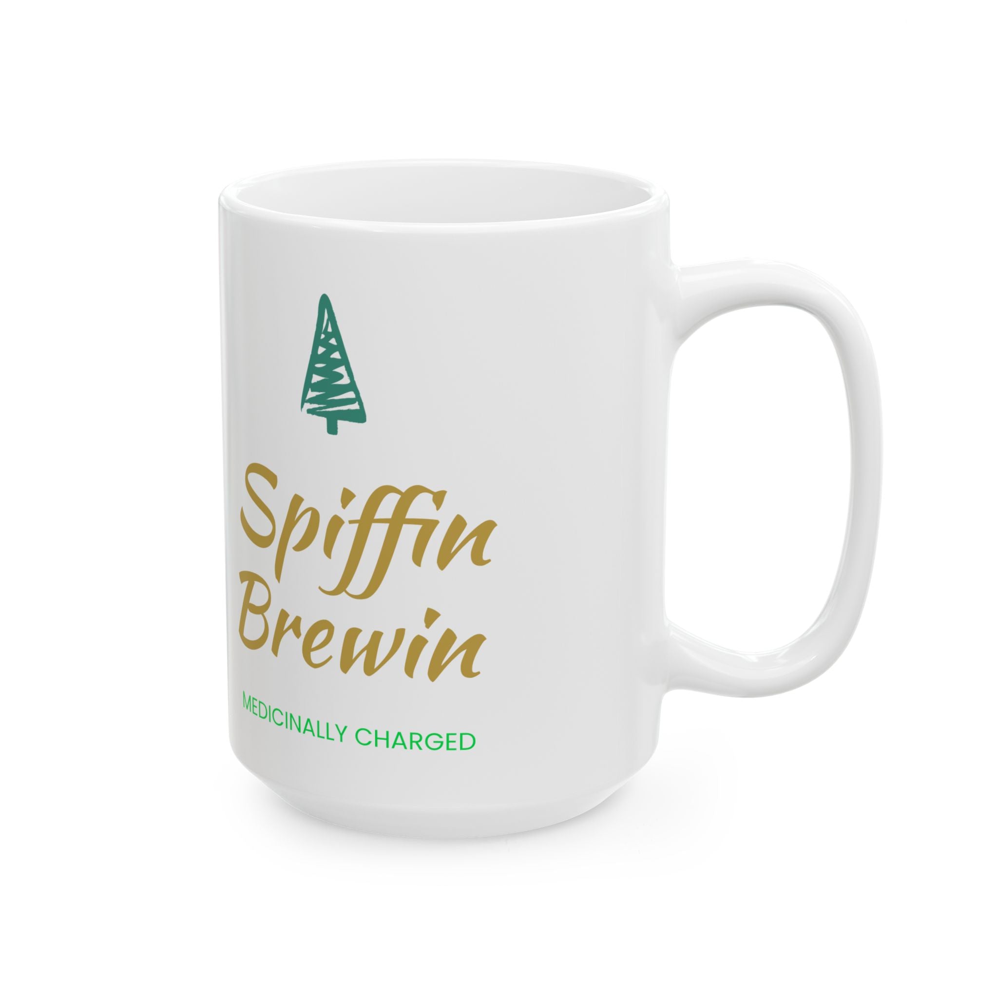 Ceramic Strain8-UK Mug — 'Spiffin/Brewin' Forest Tea Coffee Mug (11oz & 15oz)