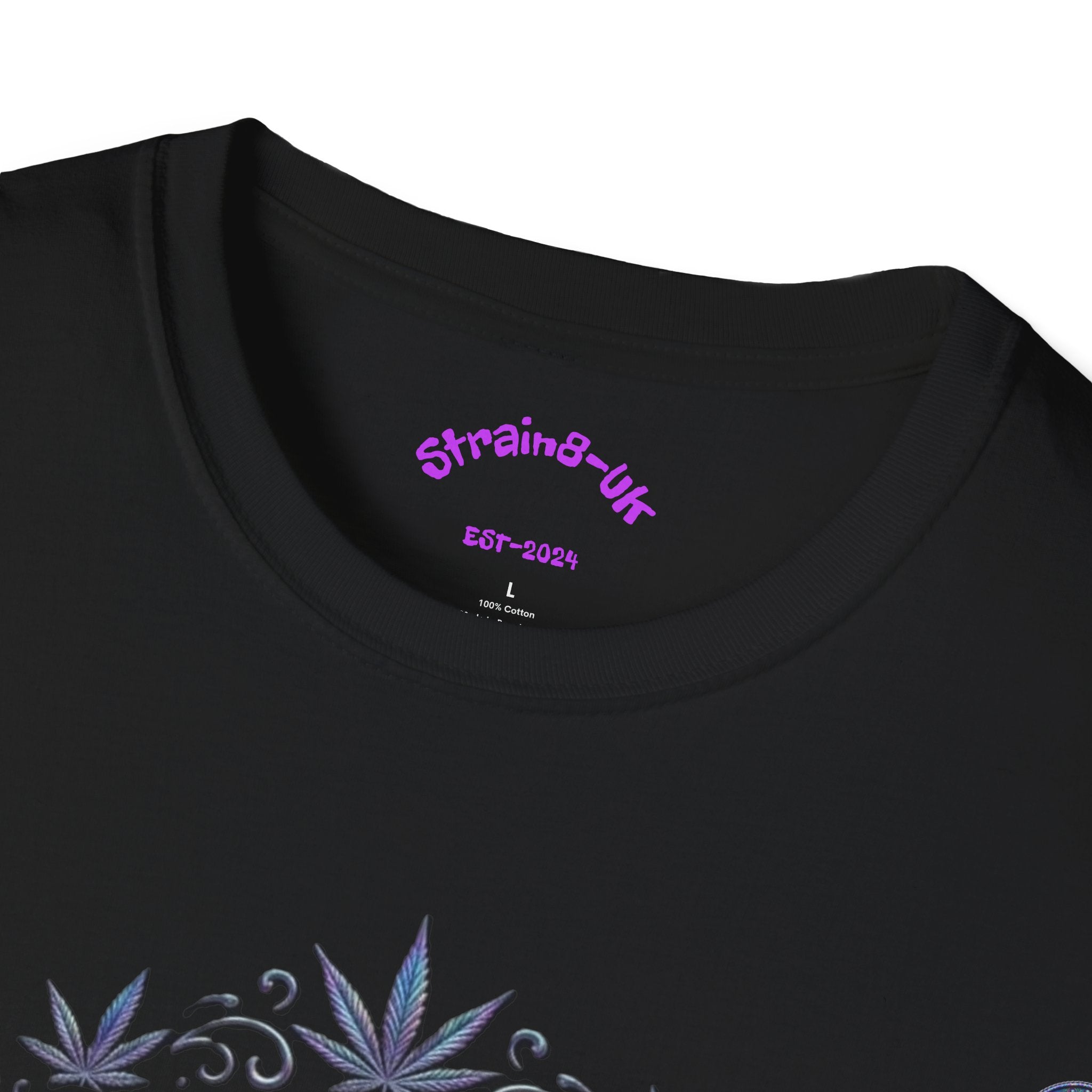 Strain8-UK Supreme Sativa Graphic T‑Shirt — "The Highest Grade" Psychedelic Logo Tee