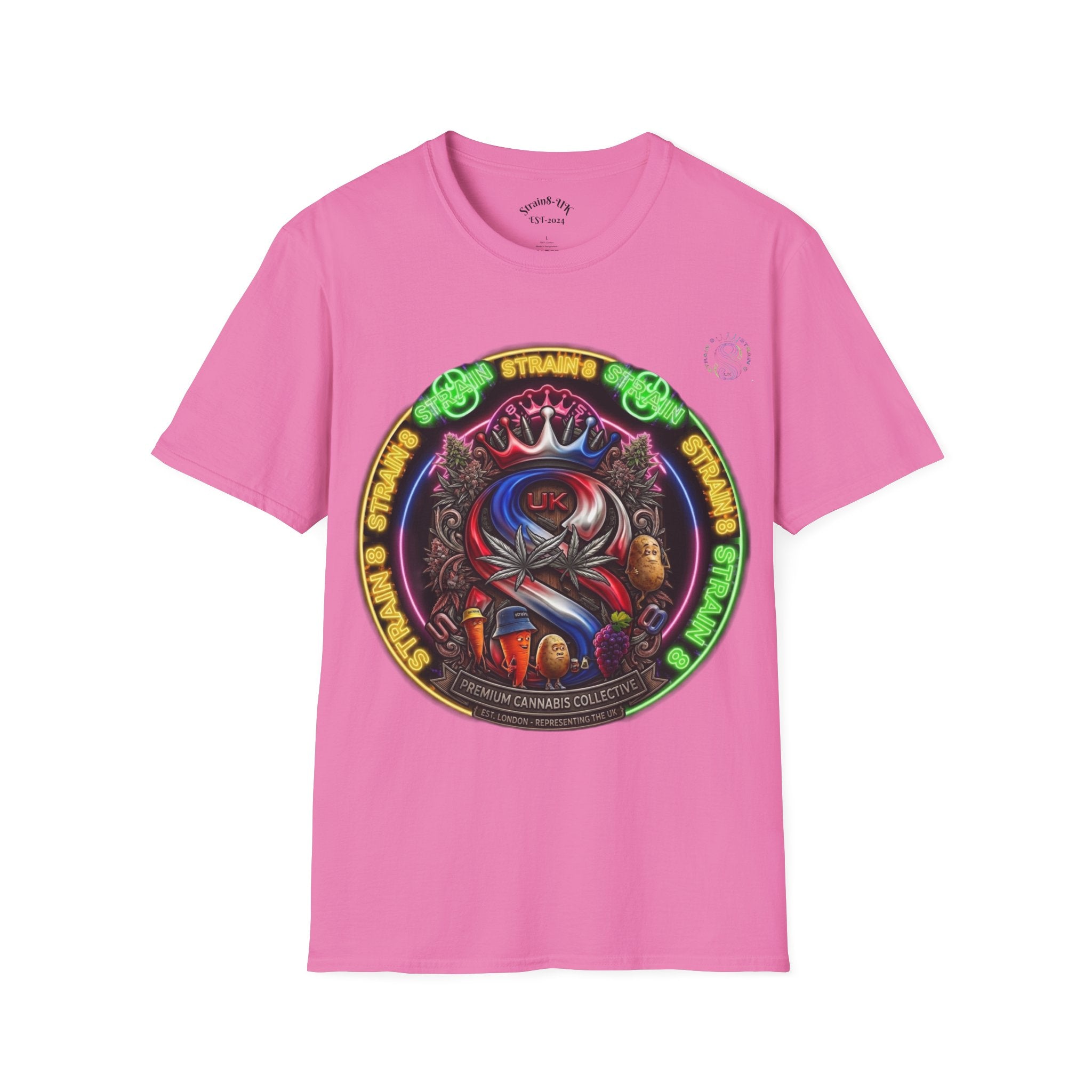 Psychedelic Dtrain8-UK Crowned Graphic T-Shirt