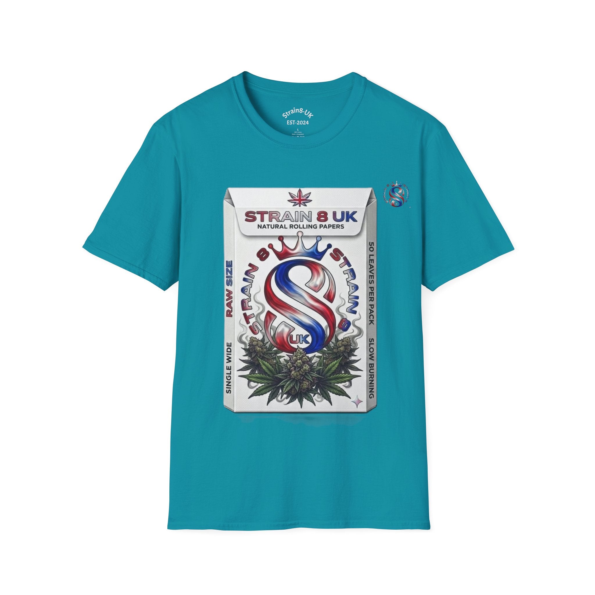 Strain8-UK Rizla box high quality T-Shirt design S8-UK Logo mixed in Tee