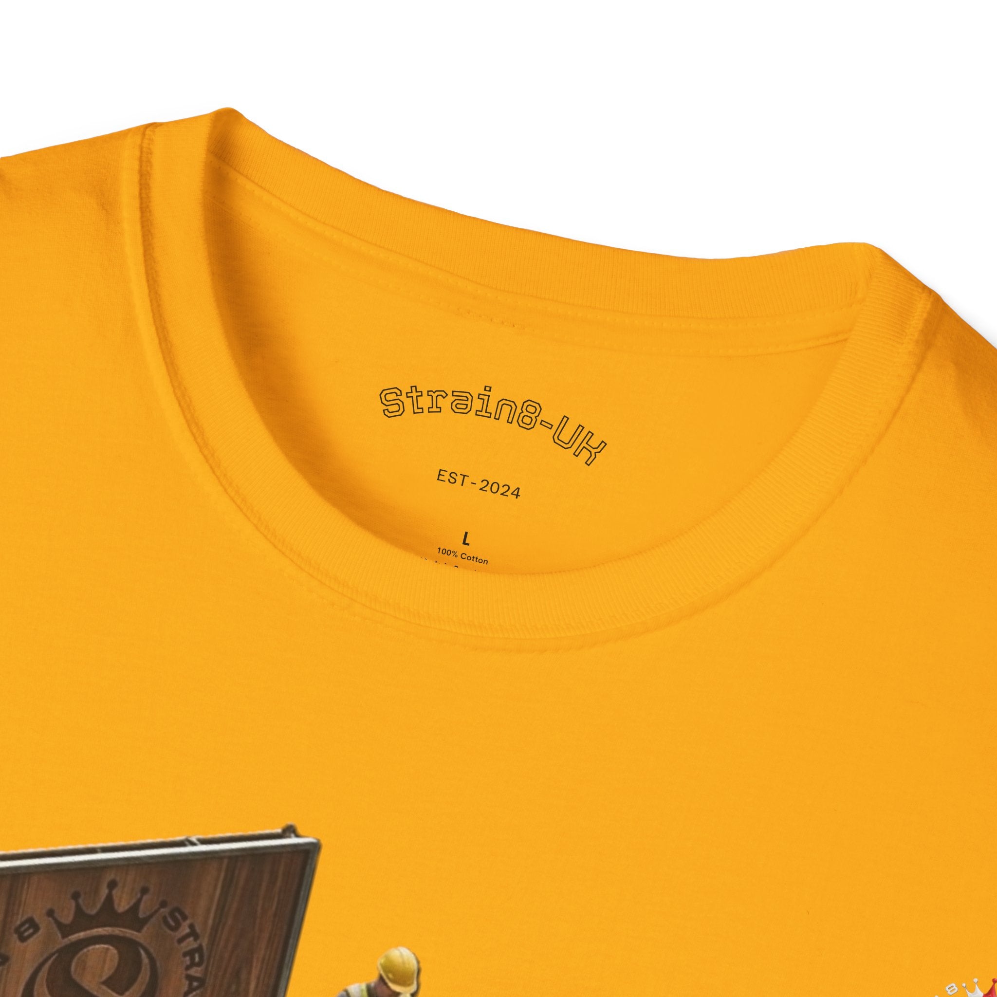 Aerospace Restoration S8-UK Crew T-Shirt — Rocket Repair Workshop Illustration