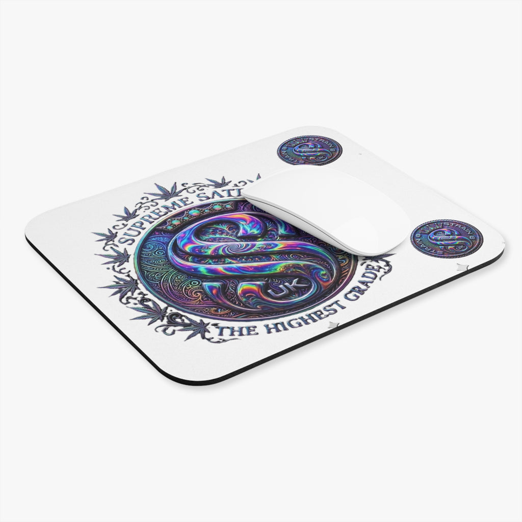 Supreme Strain8-UK  Sativa Holographic Emblem Mouse Pad — 'The Highest Grade'