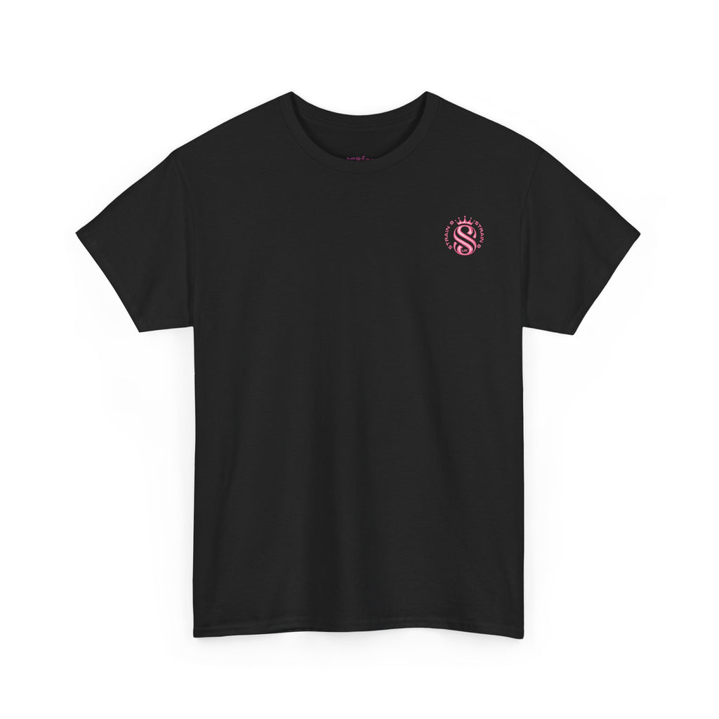 Strain8 Dreams Tee — Bold Pink Logo Graphic T-Shirt