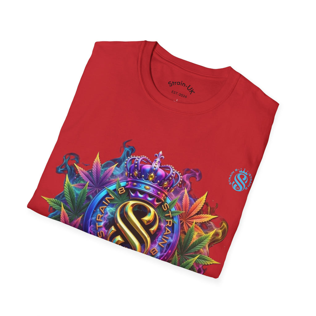Strain8-UK T-Shirt — Vibrant Floral Design With Original Logo Graphic Tee