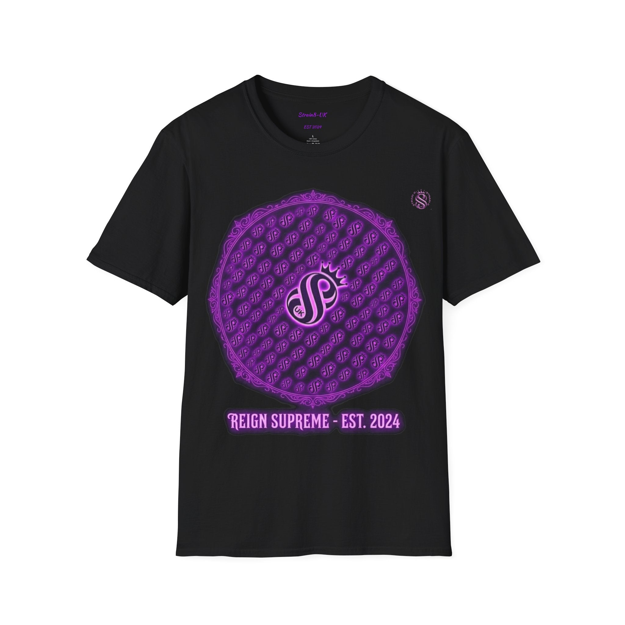 Reign Supreme Purple Medallion T-Shirt — Reign Supreme Est. 2024 Graphic Tee