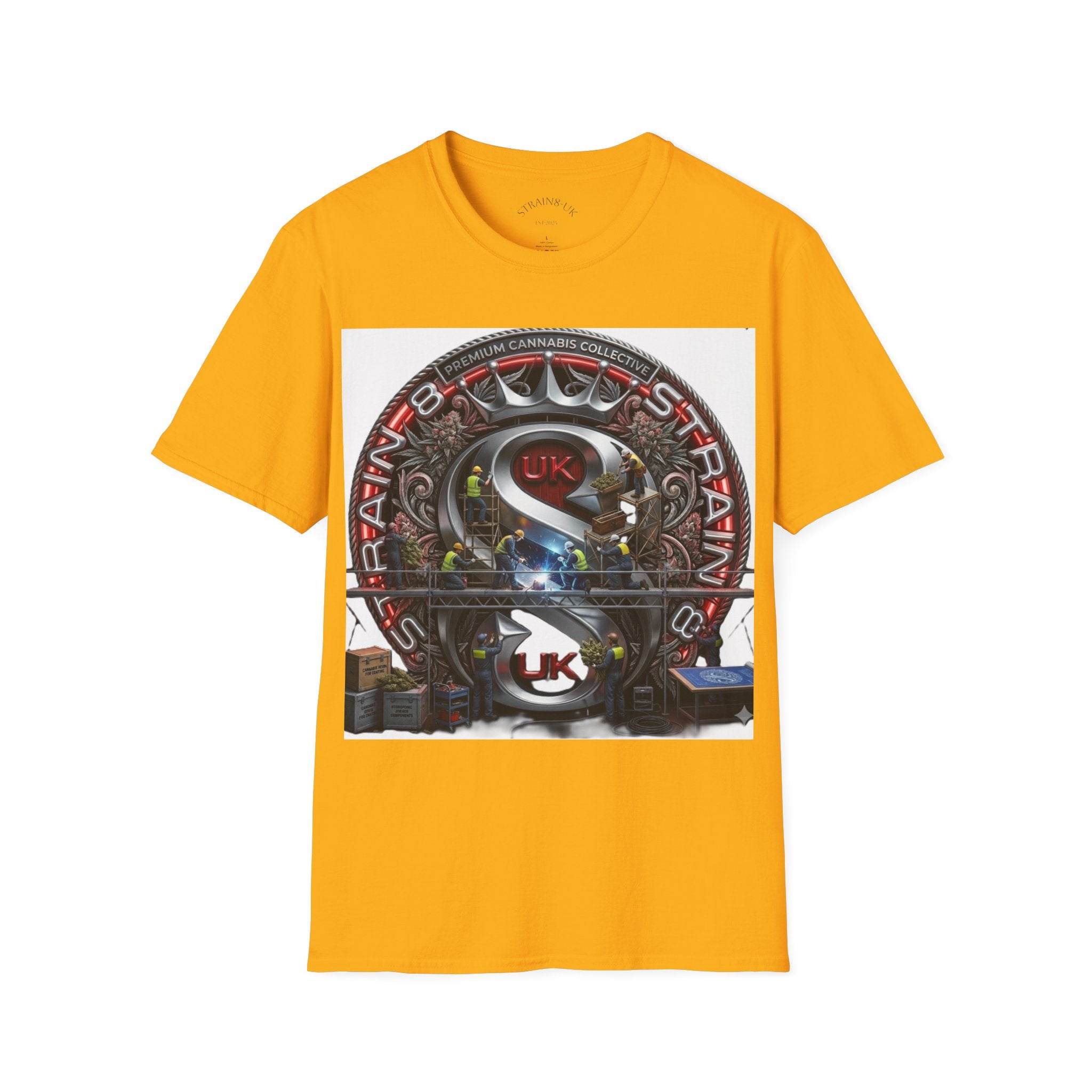 Strain8-UK  Audio Speaker Logo build Graphic T-Shirt