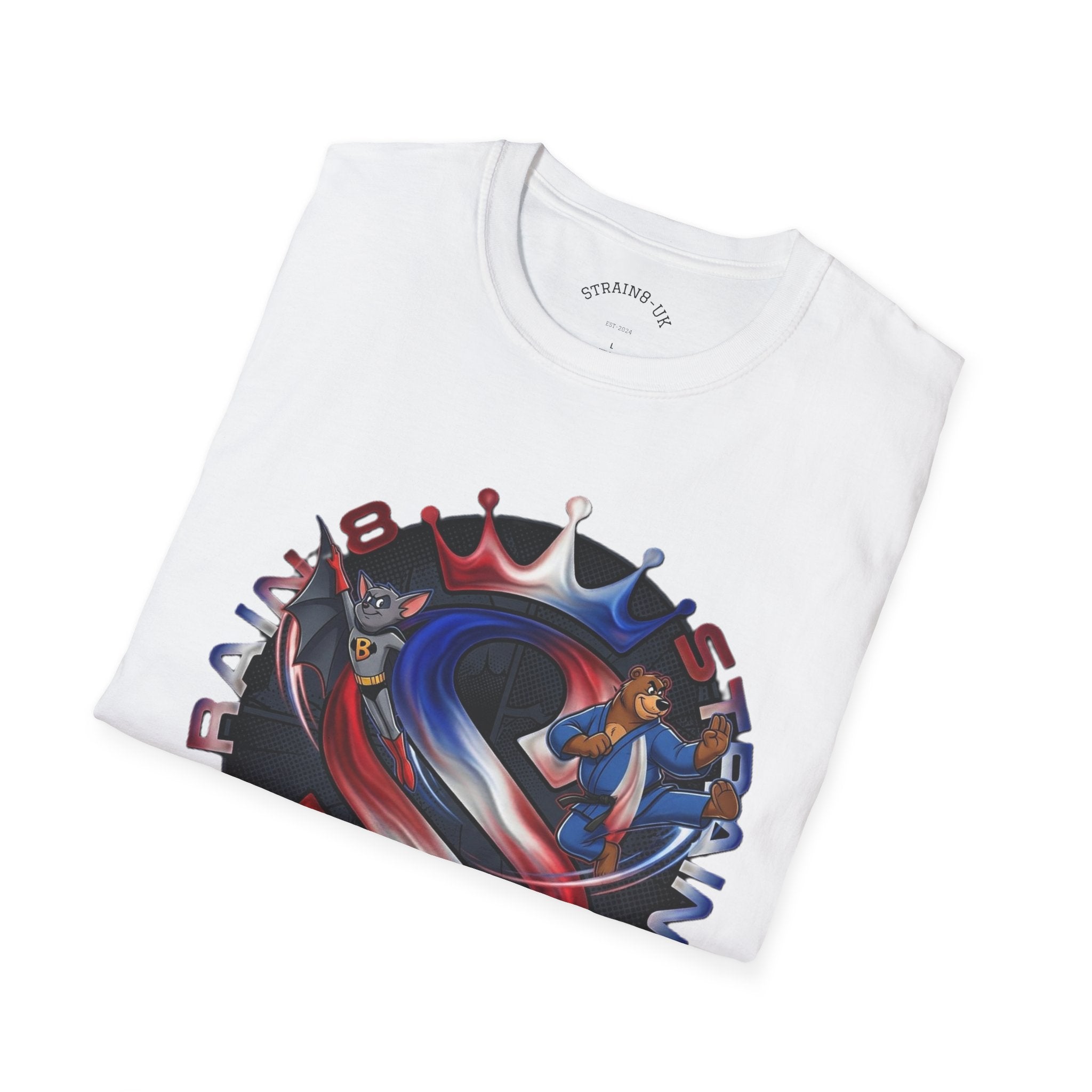 Strongest in the UK T-Shirt — Union Flag Crown Graphic Strain8-UK Tee