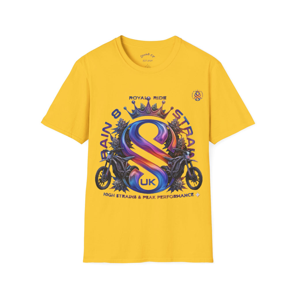 Royal Strain8-UK  Graphic T-Shirt — Bold Crowned "S8-UK" E-Bike Logo Tee