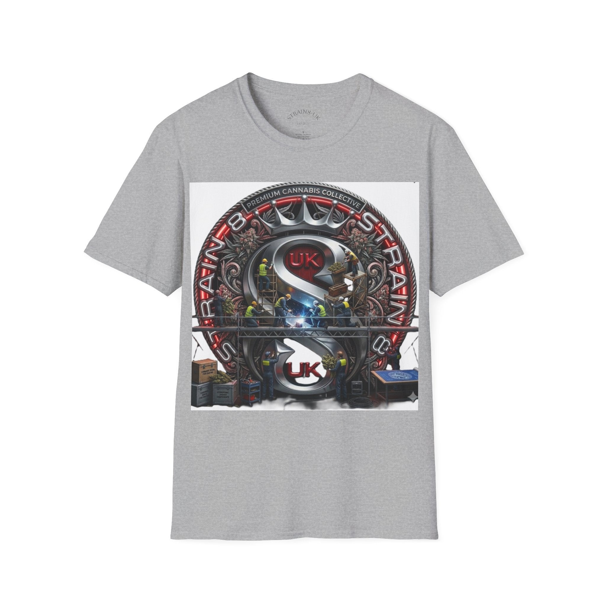 Strain8-UK  Audio Speaker Logo build Graphic T-Shirt