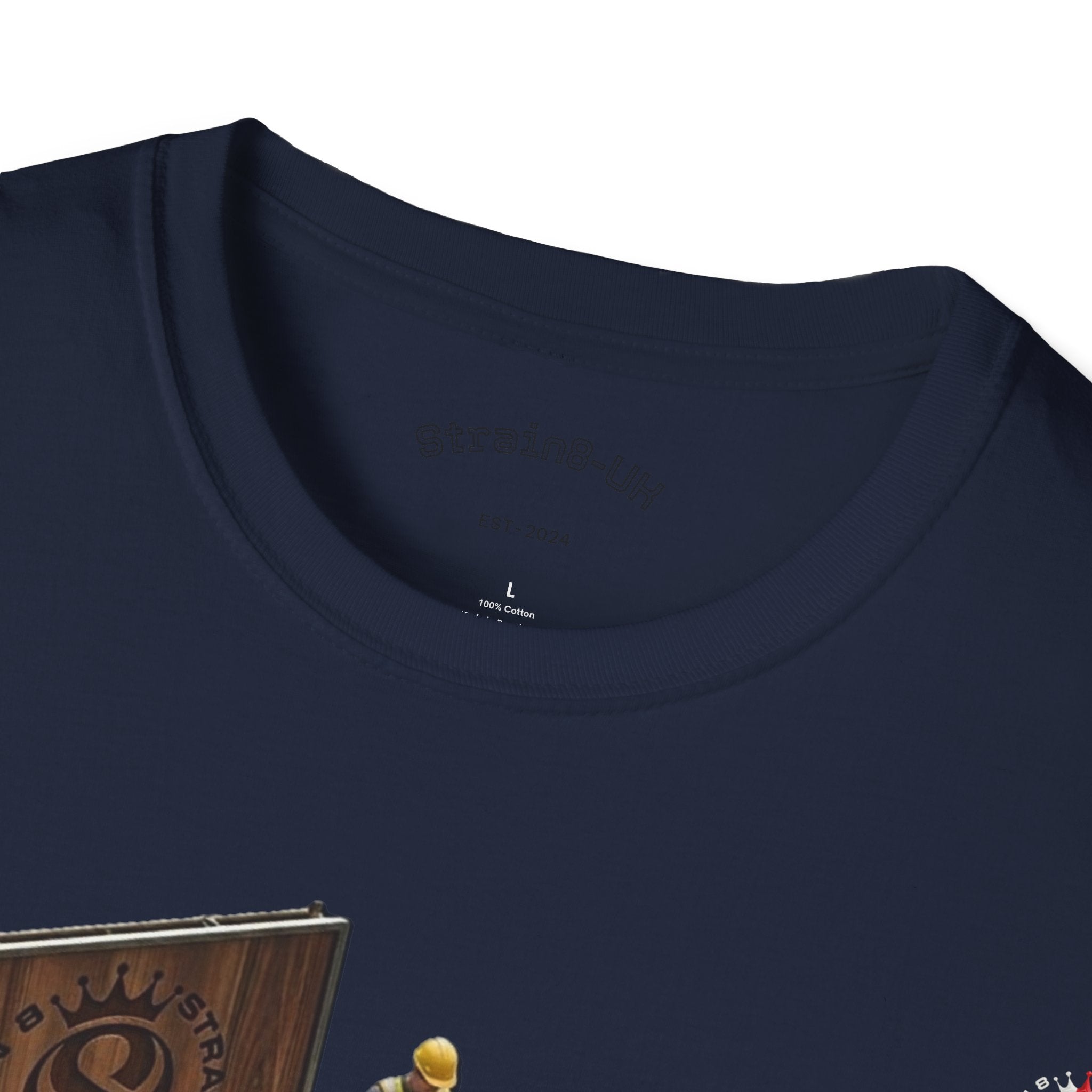 Aerospace Restoration S8-UK Crew T-Shirt — Rocket Repair Workshop Illustration