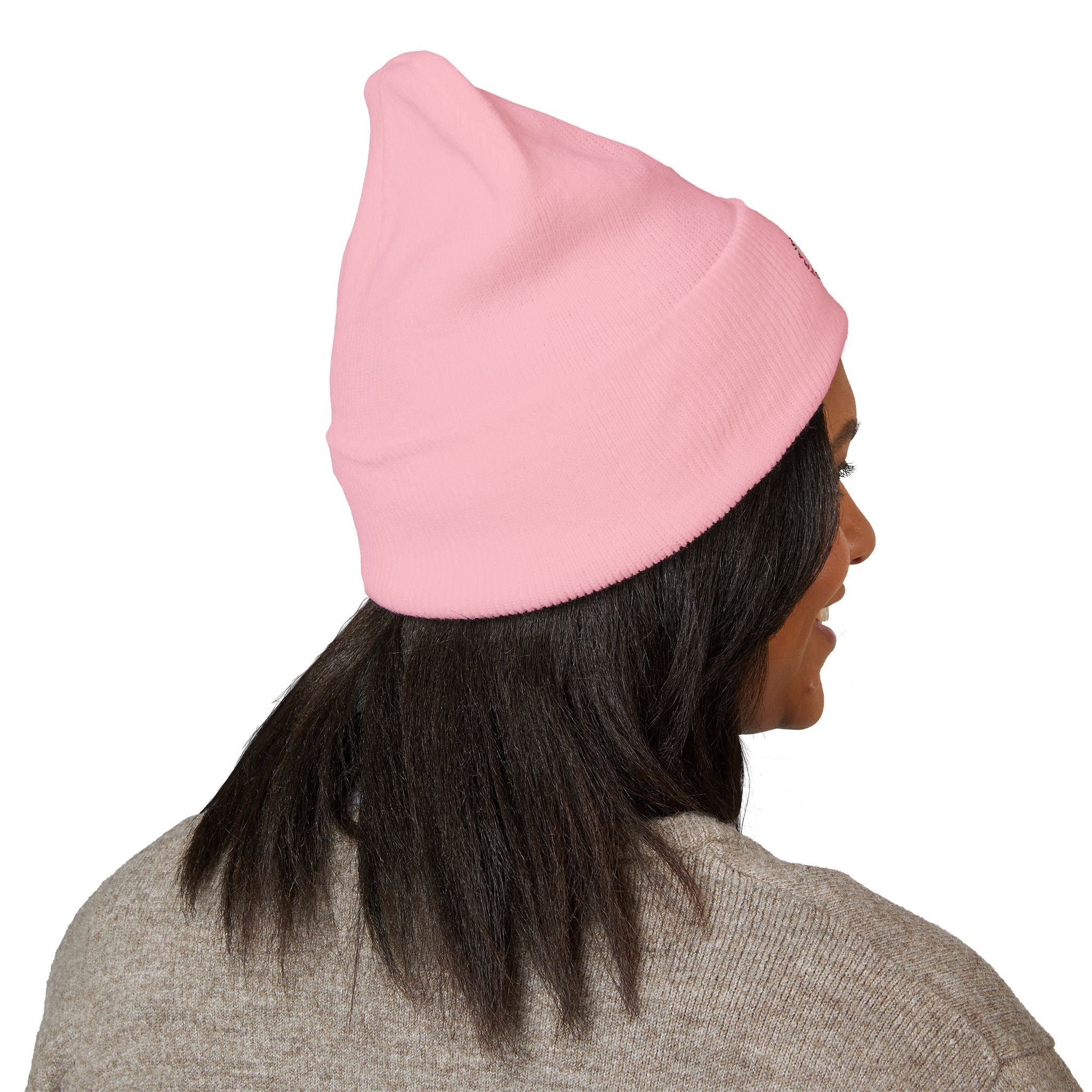 Embroidered Graffiti S8-UK Logo Cuffed Beanie — Cozy Knit Winter Hat