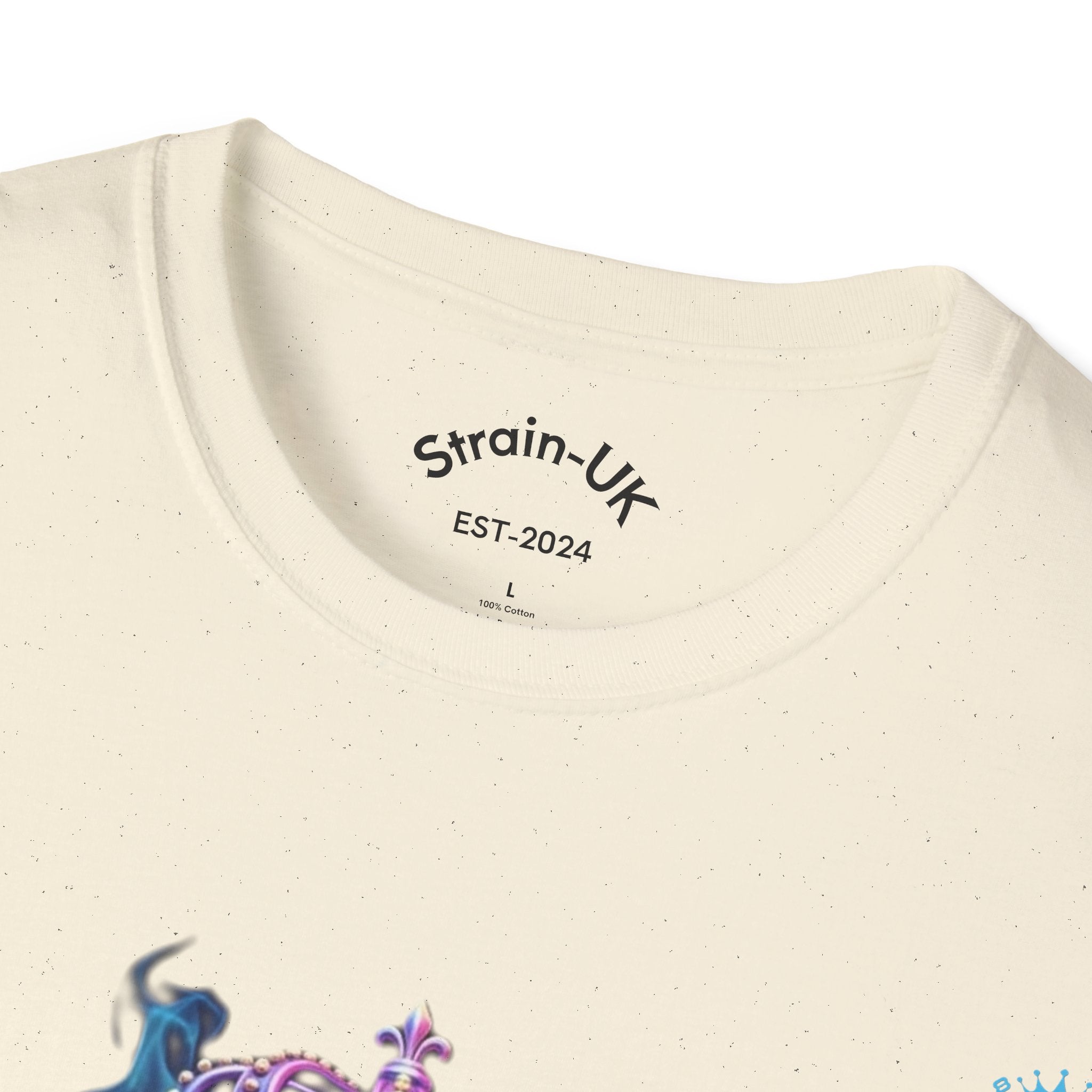 Strain8-UK T-Shirt — Vibrant Floral Design With Original Logo Graphic Tee