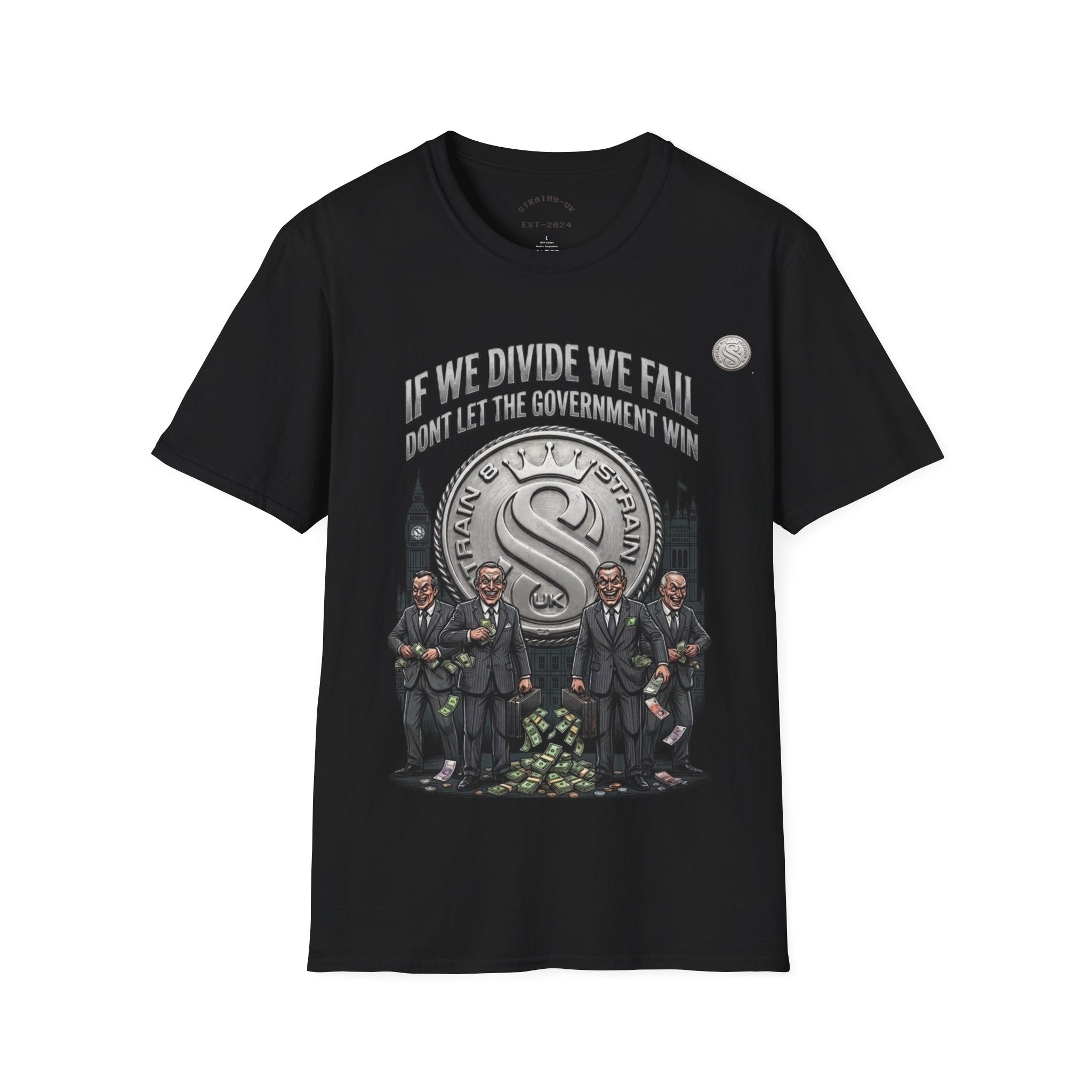 Strain8-UK If We Divide We Fall T-Shirt — Vintage Union Solidarity Graphic Tee