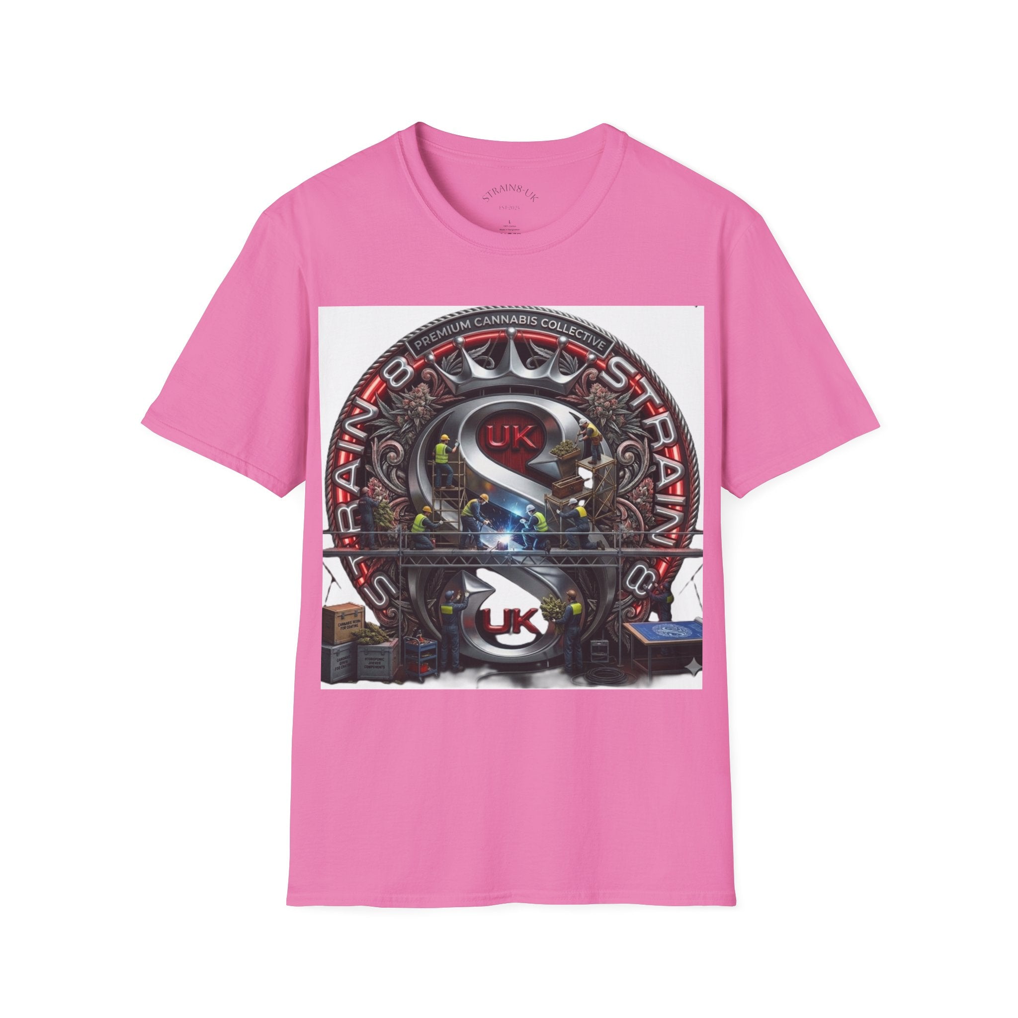 Strain8-UK  Audio Speaker Logo build Graphic T-Shirt