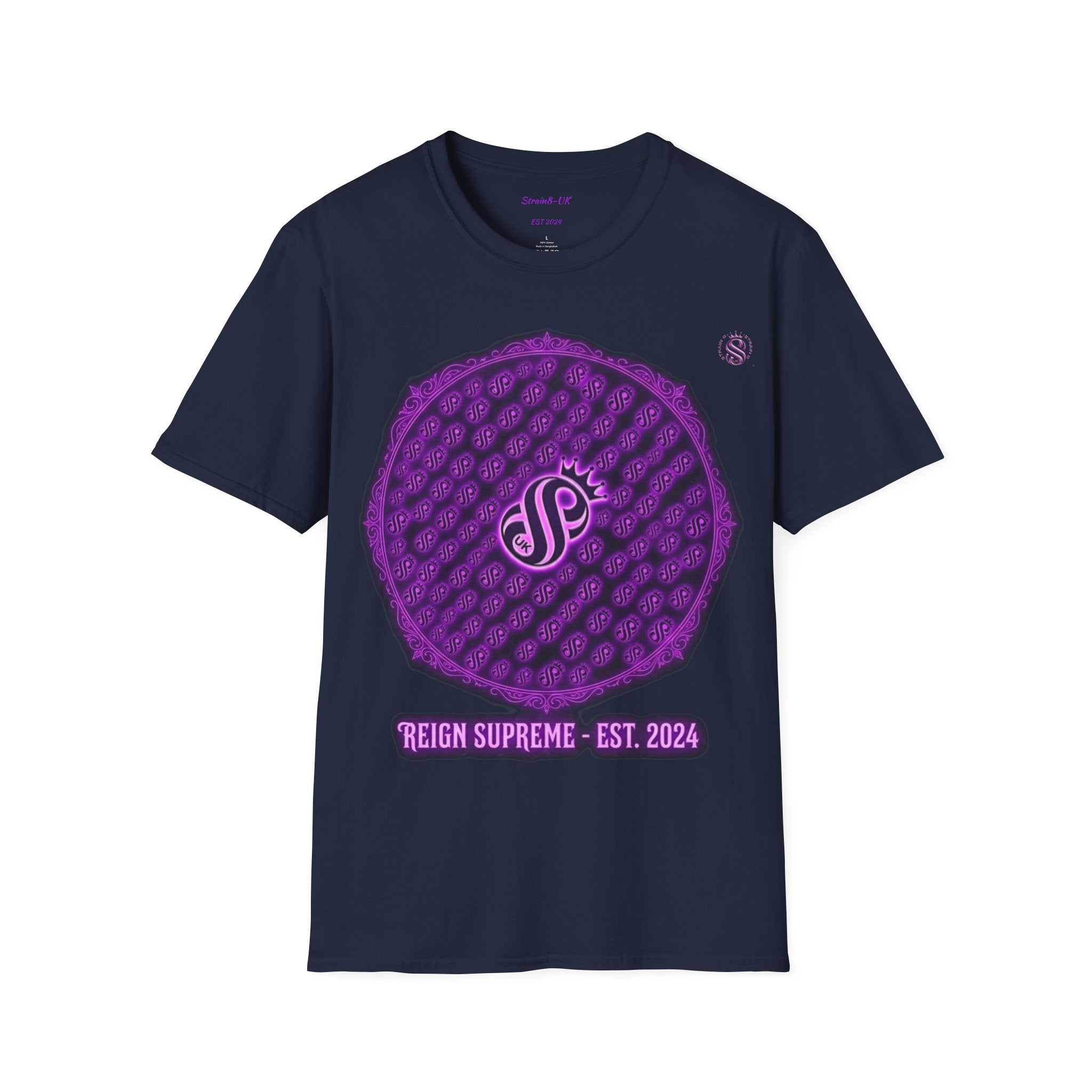 Reign Supreme Purple Medallion T-Shirt — Reign Supreme Est. 2024 Graphic Tee