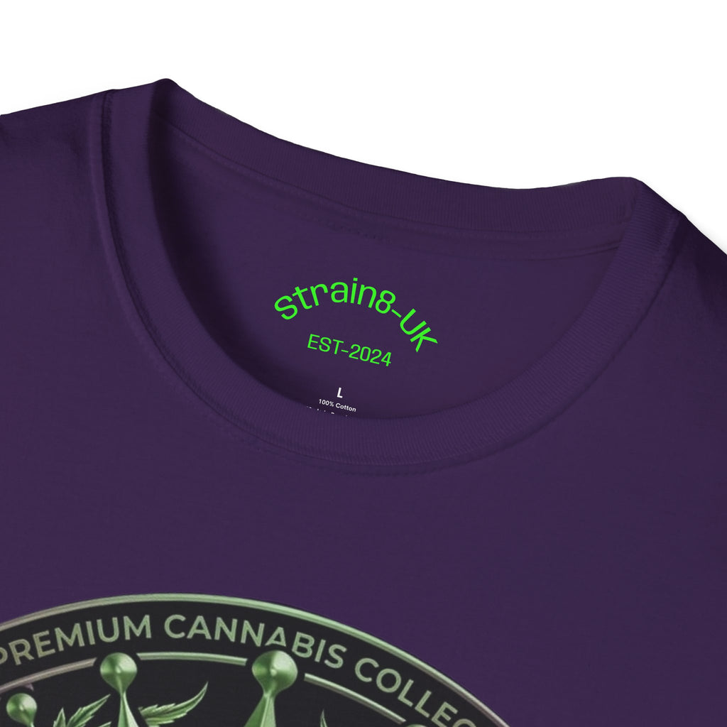 Strain8-UK Cannabis Crown Graffiti T-Shirt — S8-UK Green & Purple Streetwear