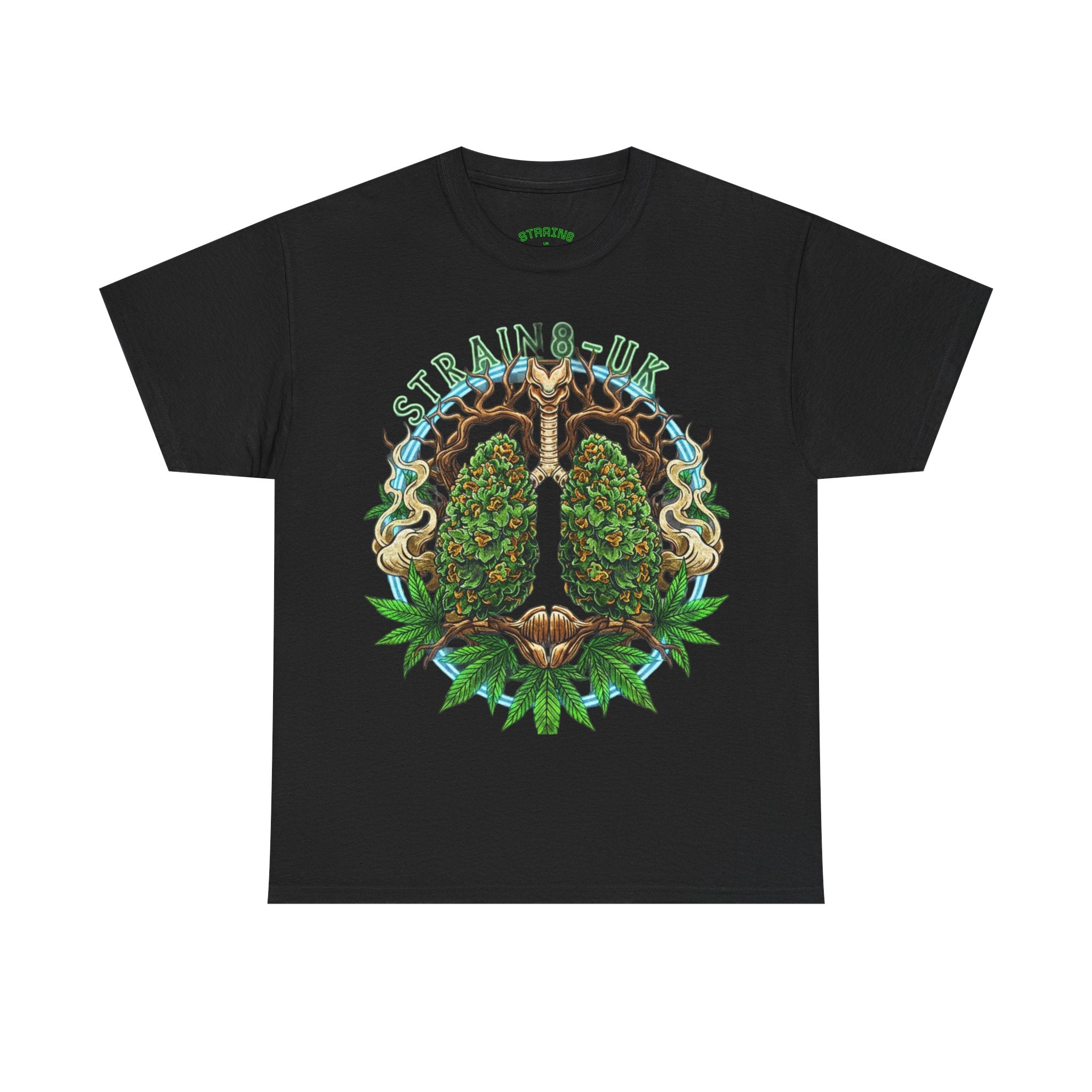 Strain8-UK Weed Lungs Cannabis Art T-Shirt