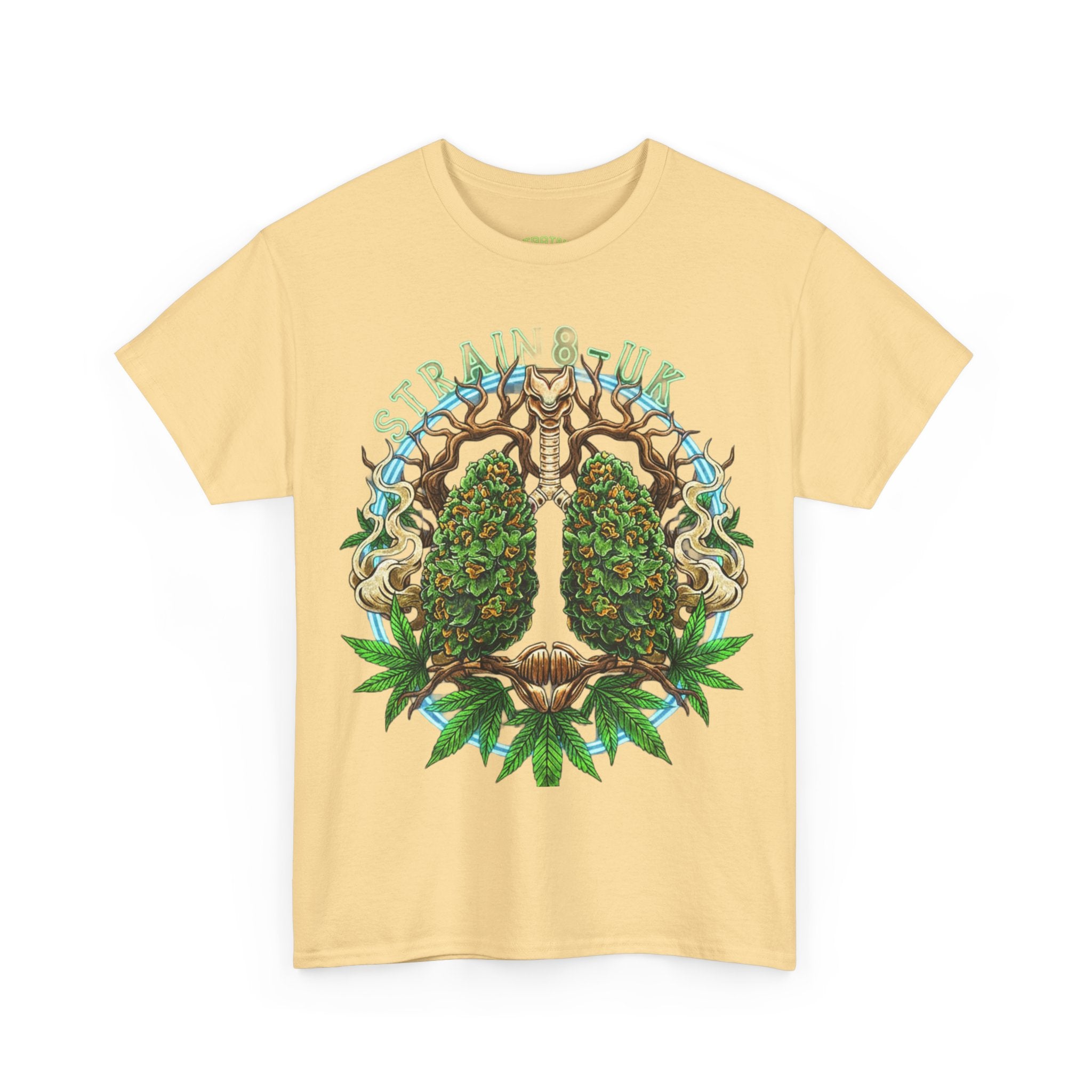 Strain8-UK Weed Lungs Cannabis Art T-Shirt