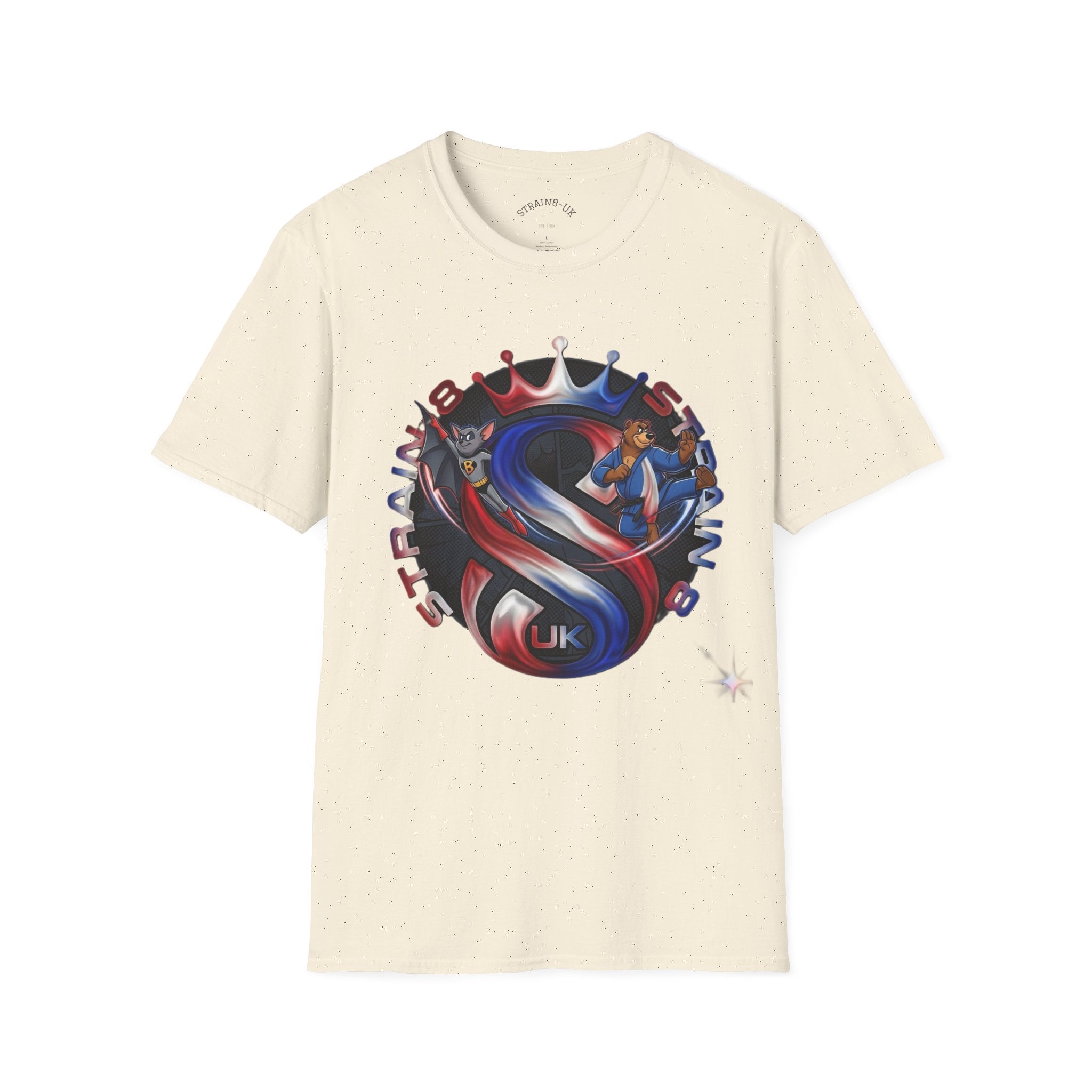 Strongest in the UK T-Shirt — Union Flag Crown Graphic Strain8-UK Tee