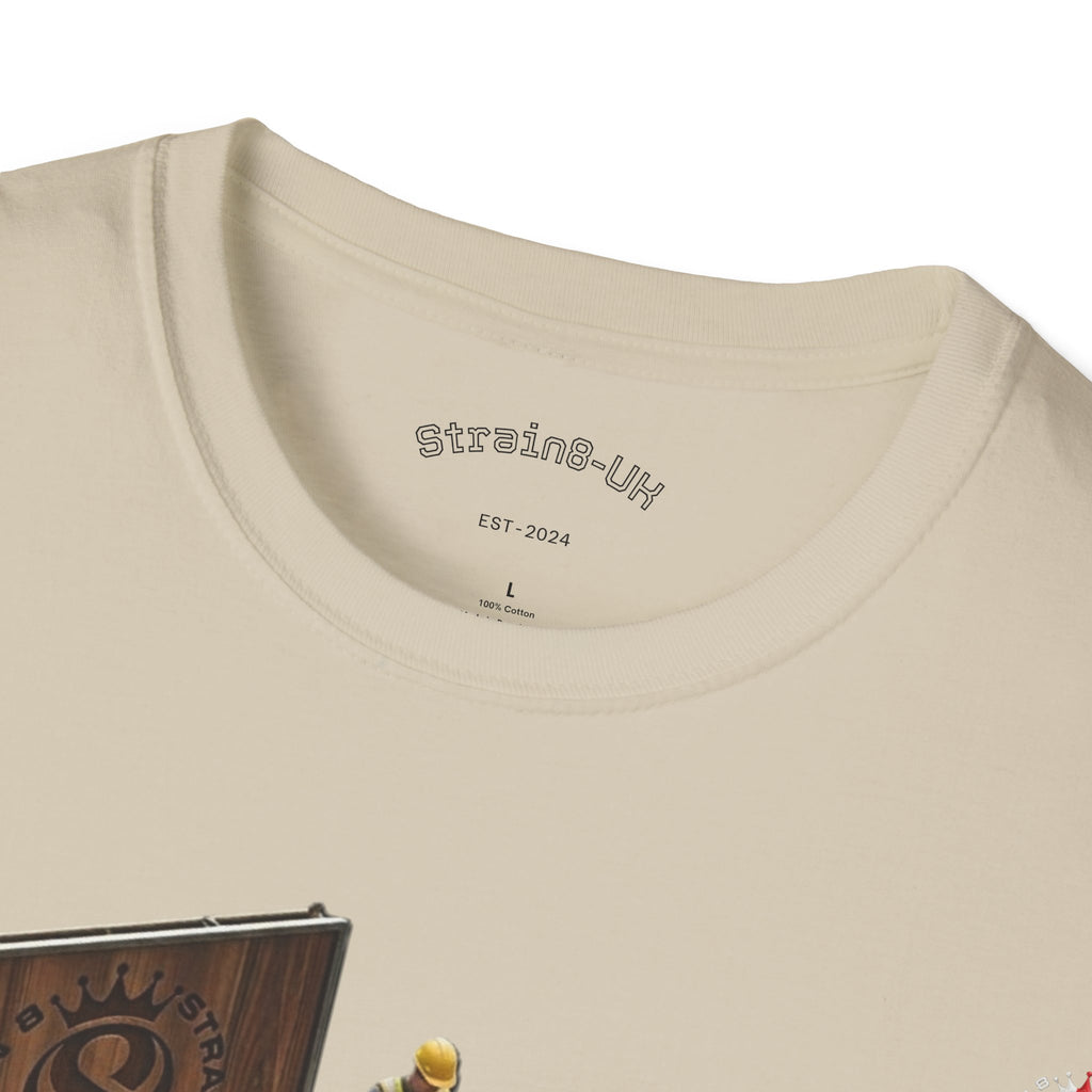 Aerospace Restoration S8-UK Crew T-Shirt — Rocket Repair Workshop Illustration