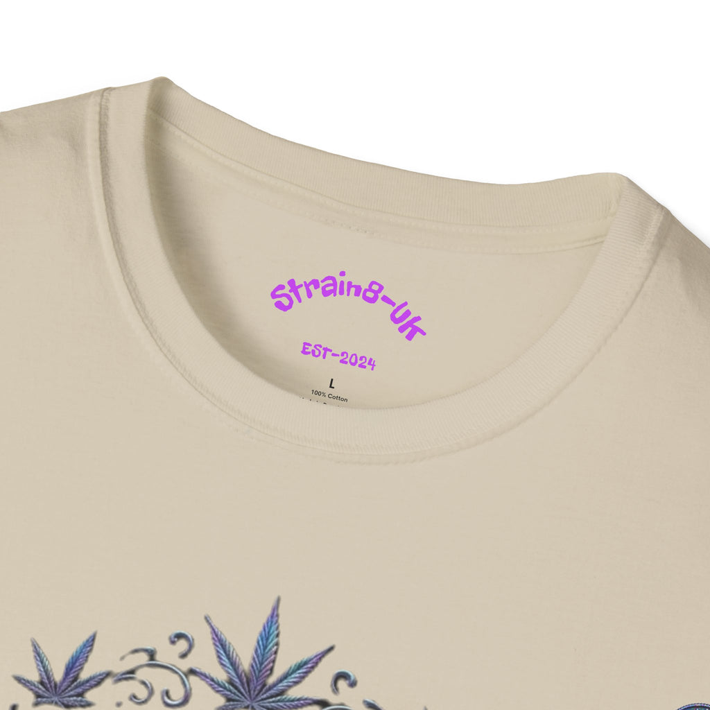 Strain8-UK Supreme Sativa Graphic T‑Shirt — "The Highest Grade" Psychedelic Logo Tee