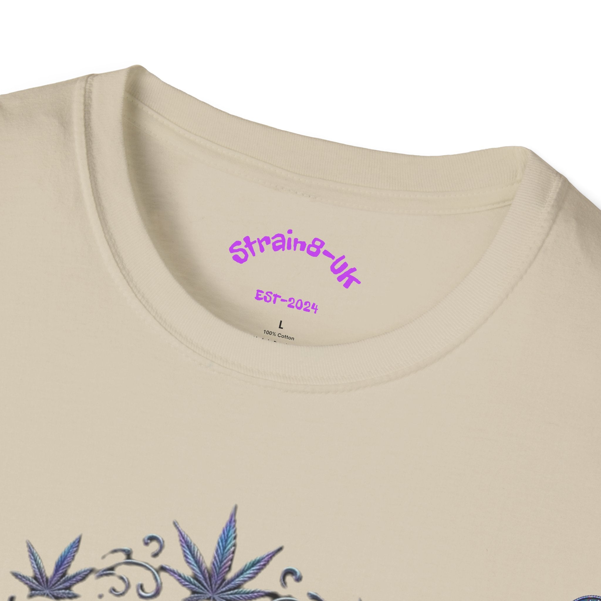 Strain8-UK Supreme Sativa Graphic T‑Shirt — "The Highest Grade" Psychedelic Logo Tee
