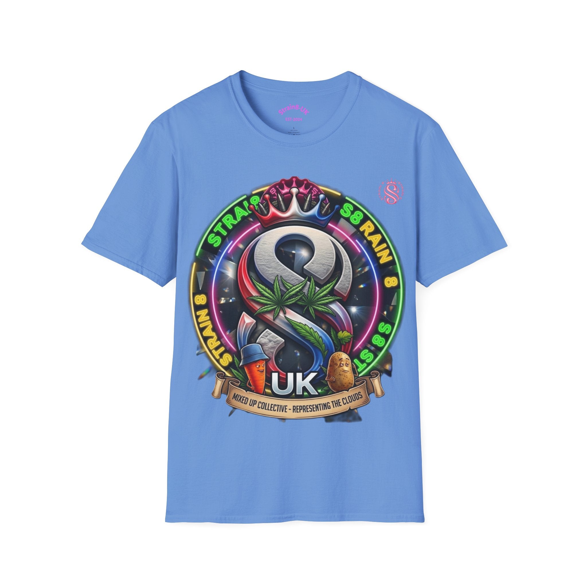Strain8-UK Ted&Fred Special UK Logo T-Shirt — Cannabis Emblem Graphic Tee