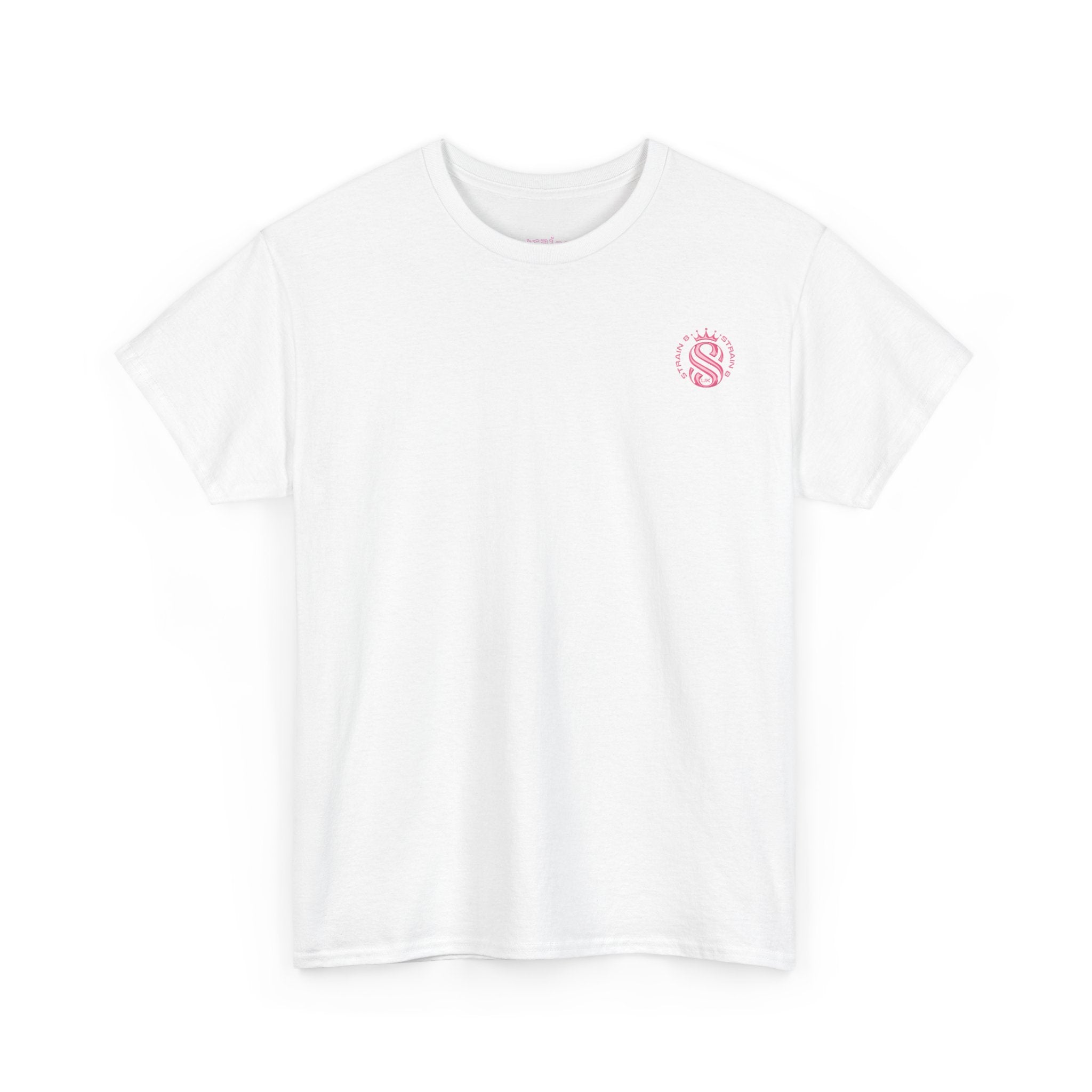 Strain8 Dreams Tee — Bold Pink Logo Graphic T-Shirt