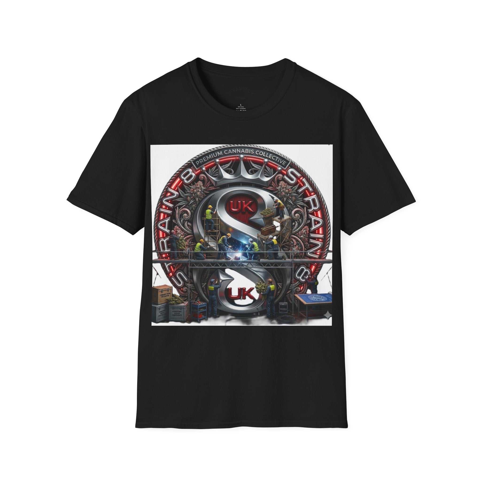 Strain8-UK  Audio Speaker Logo build Graphic T-Shirt