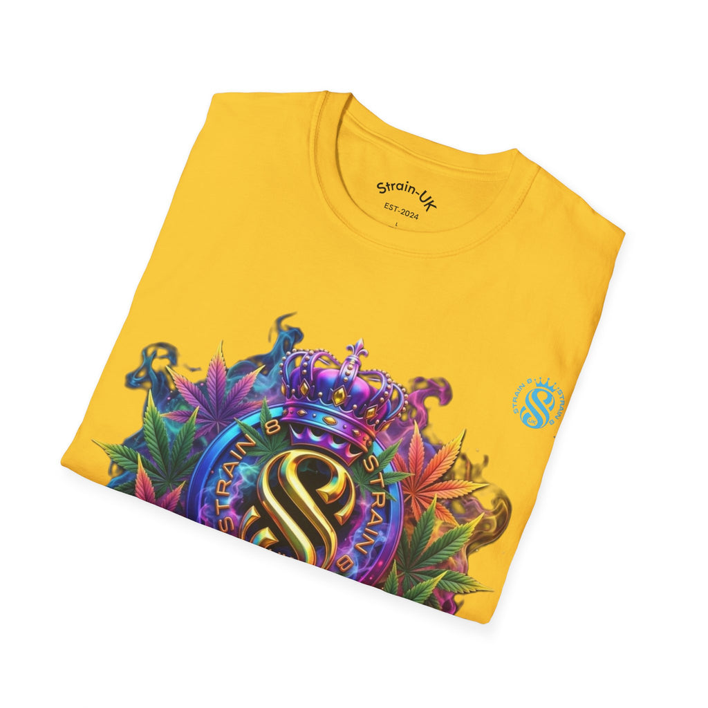 Strain8-UK T-Shirt — Vibrant Floral Design With Original Logo Graphic Tee