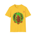 Strain8-UK Cannabis Crown Tee — Green & Red 'Strain8-UK' Graphic T-Shirt