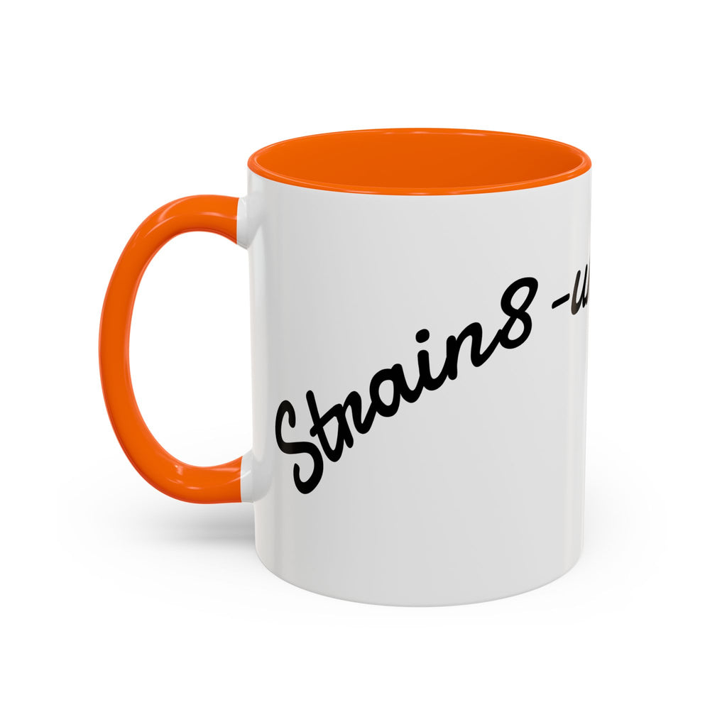 Strain 8 UK Logo Accent Coffee Mug — Crowned S8 Black & White