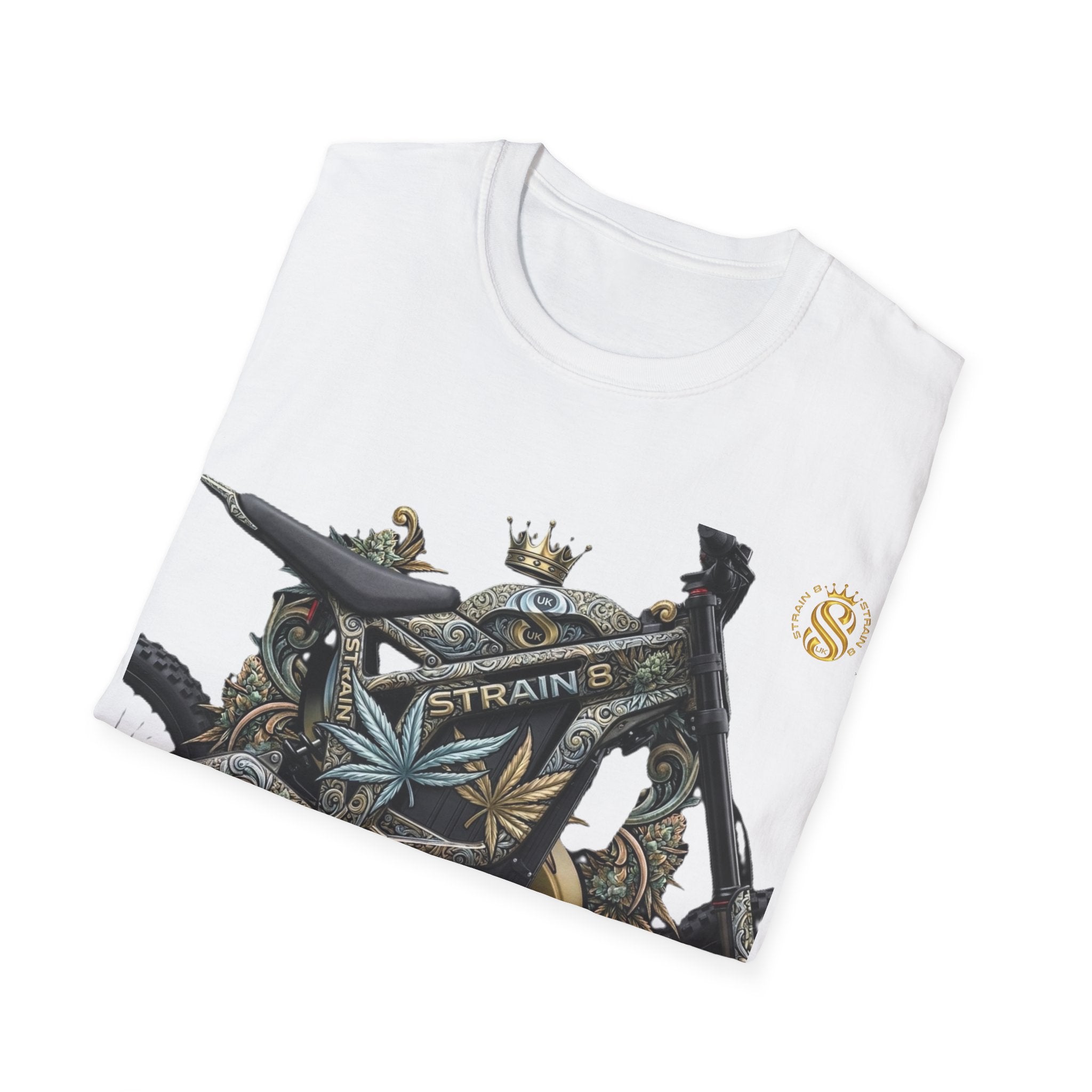 Motorcycle S8-UK Crown Graphic T-Shirt — Vintage Bike Emblem Tee