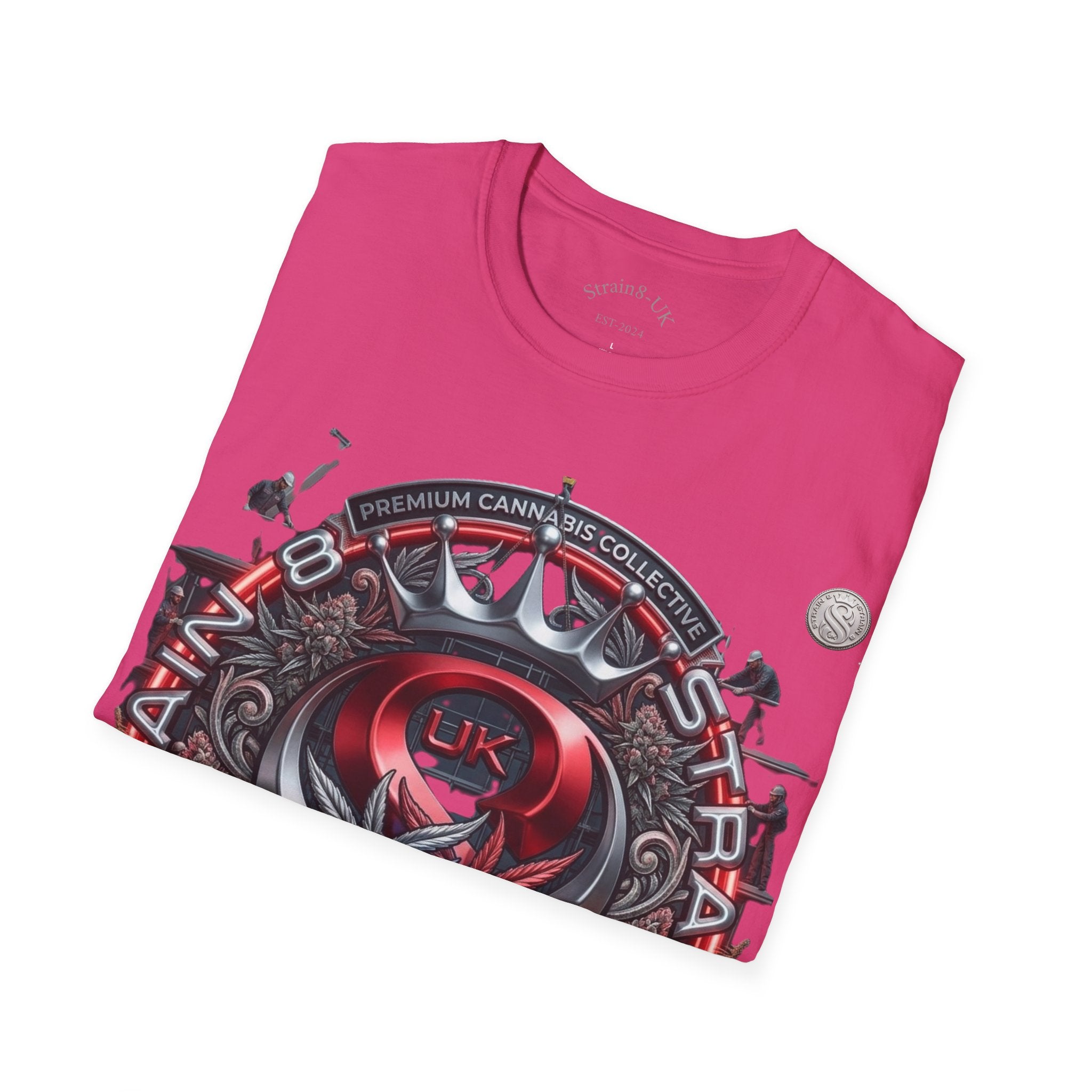 Strain8-UK Under construction T-Shirt — S8-UK in design Crest Design