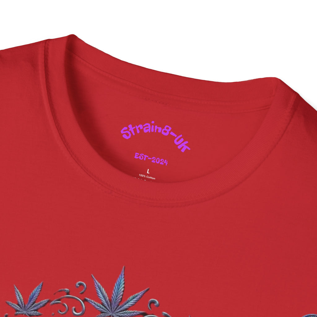 Strain8-UK Supreme Sativa Graphic T‑Shirt — "The Highest Grade" Psychedelic Logo Tee