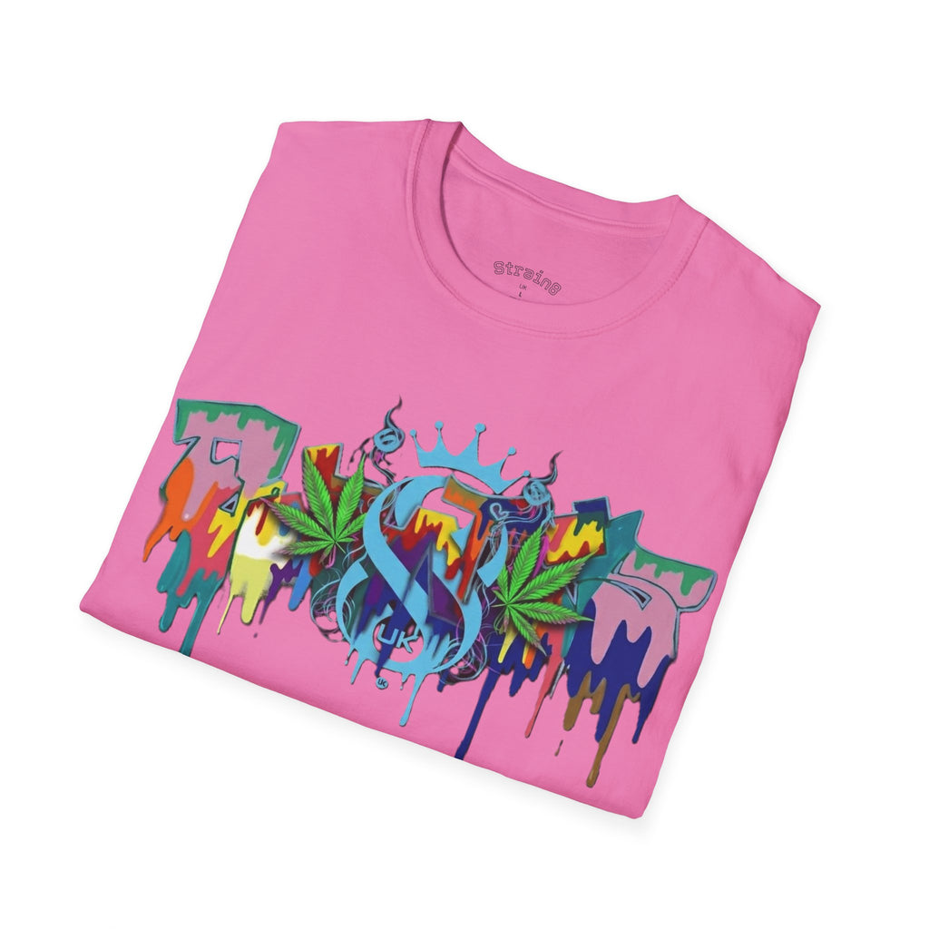 Graffiti Leaf S8-UK T-Shirt — Colorful Street Art Tee