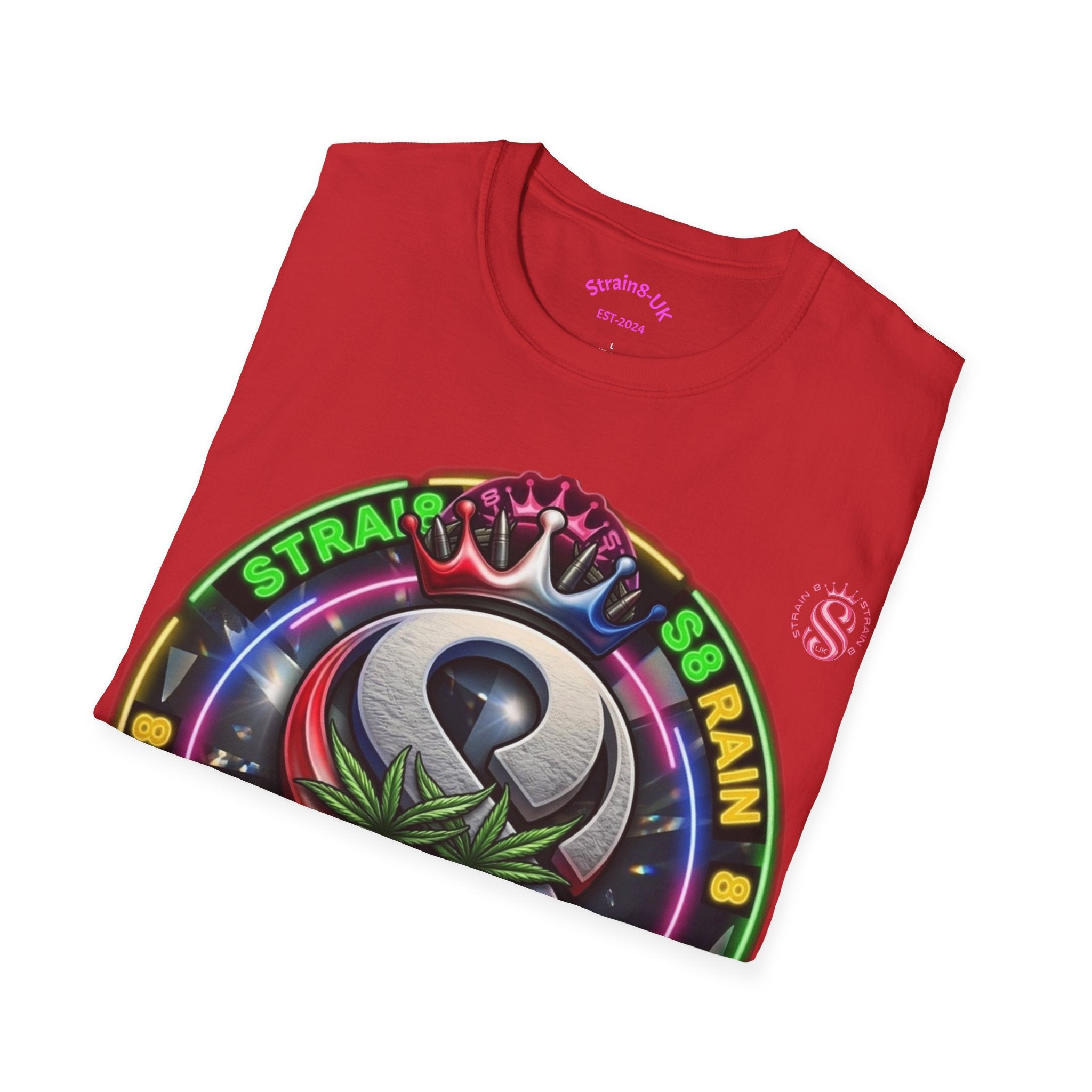 Strain8-UK Ted&Fred Special UK Logo T-Shirt — Cannabis Emblem Graphic Tee