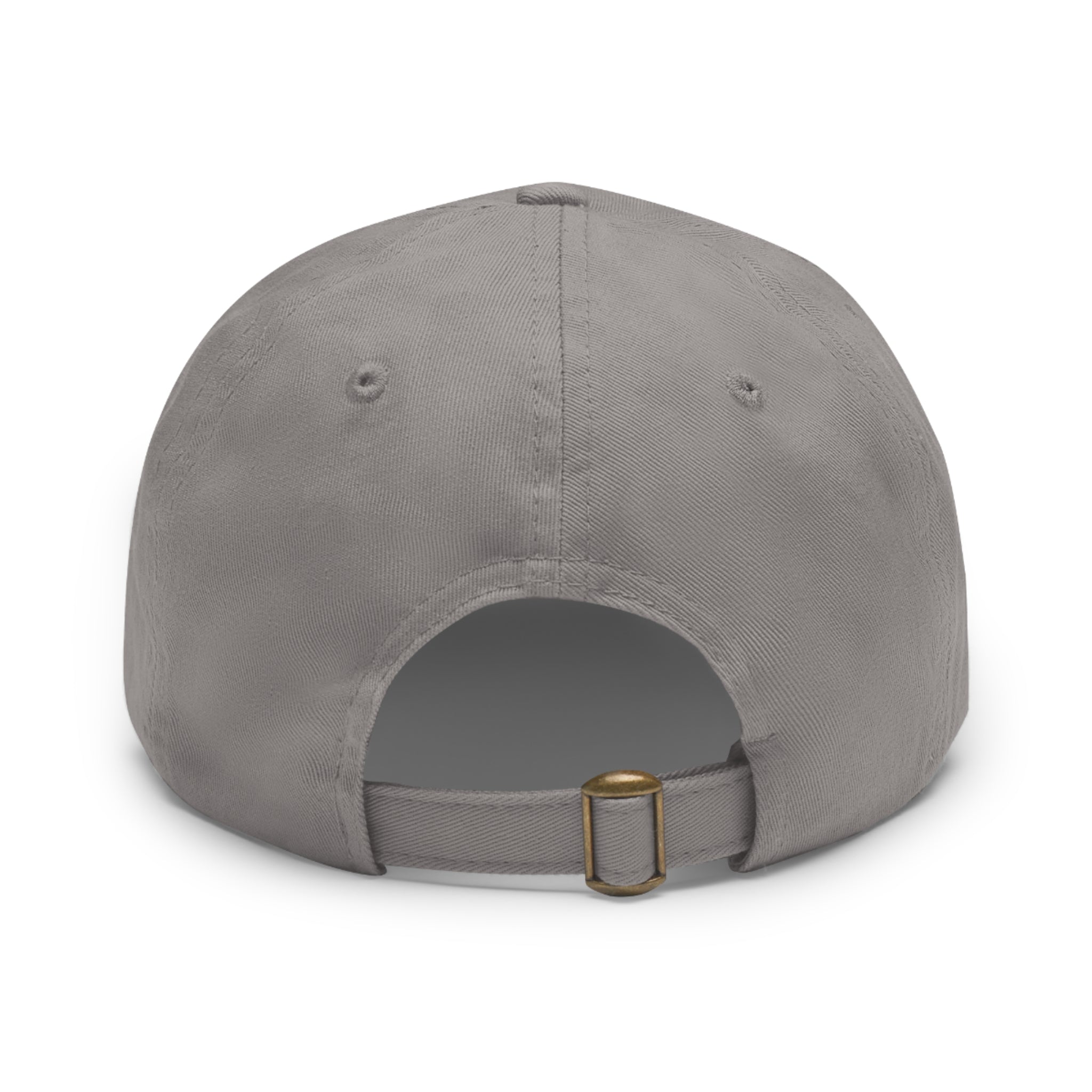 Leather Patch Dad Hat — Round Strain8-UK Cap for Casual Streetwear