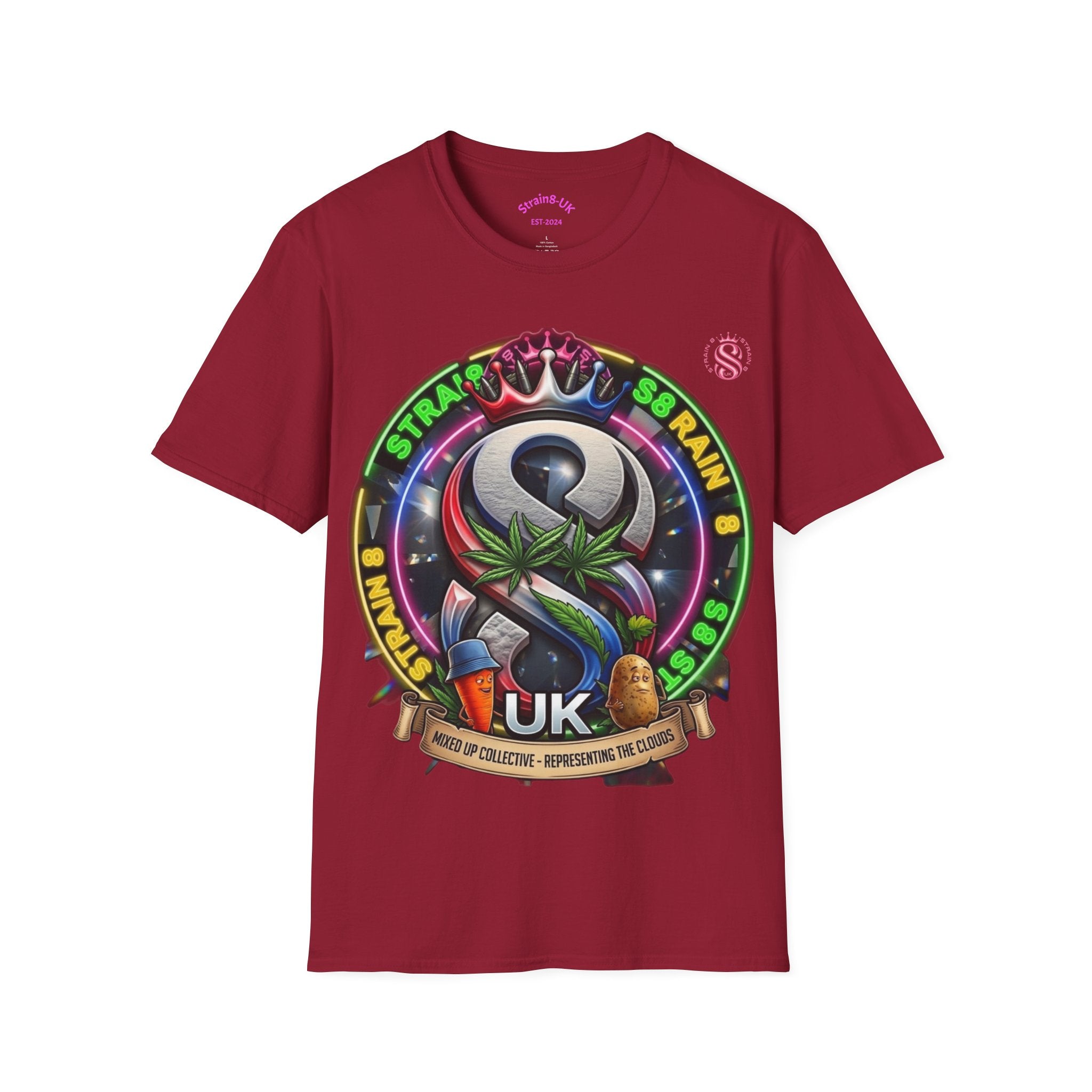 Strain8-UK Ted&Fred Special UK Logo T-Shirt — Cannabis Emblem Graphic Tee